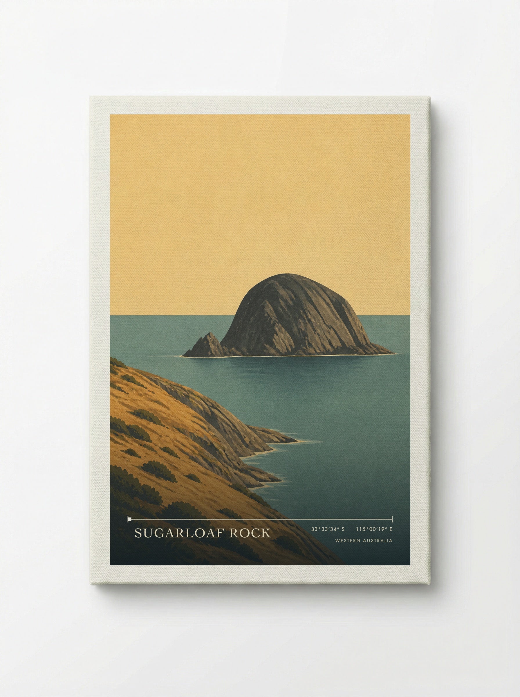 Sugarloaf Rock Travel Poster Artwork - Canvas