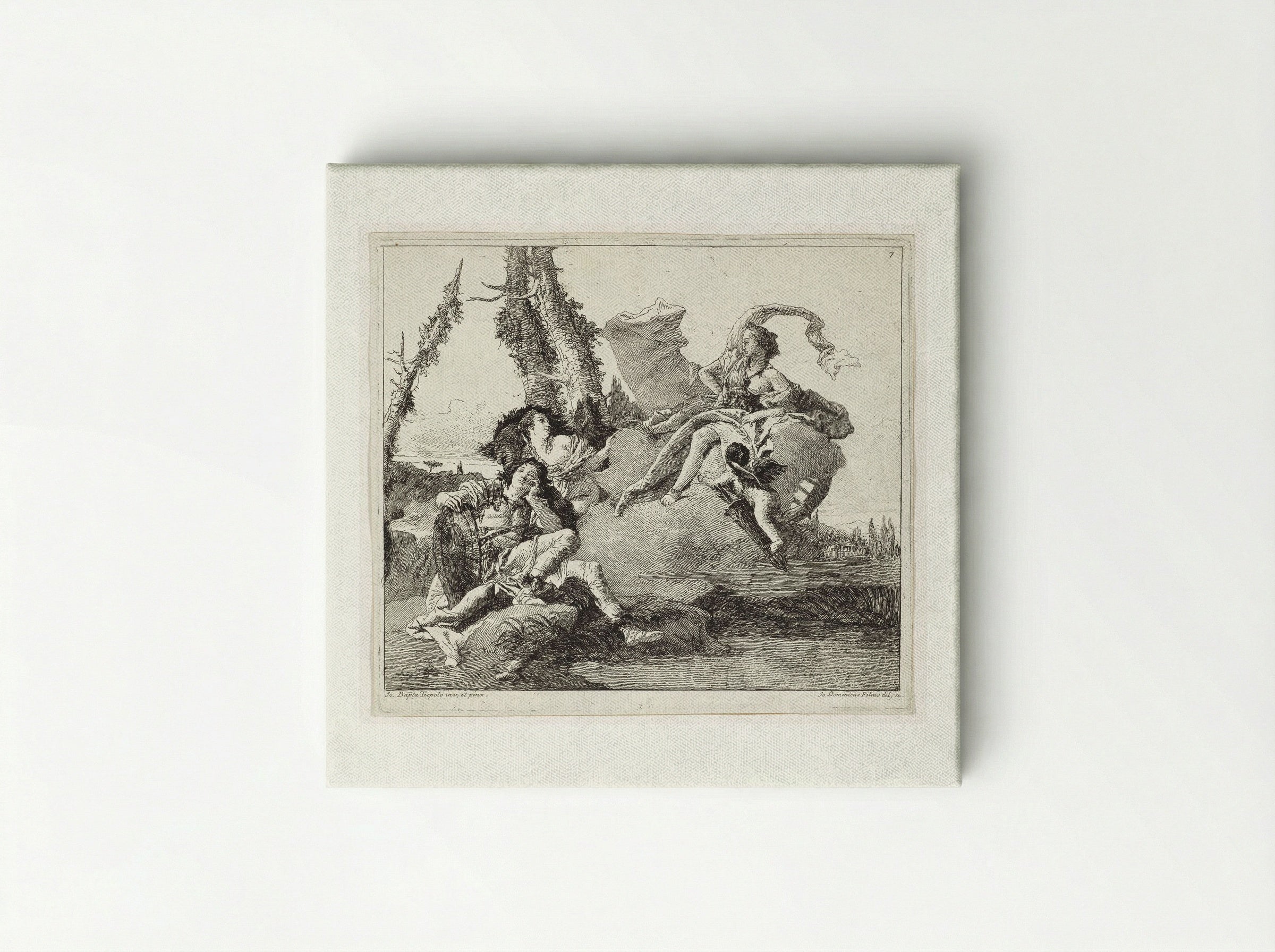 Armida Encounters the Sleeping Rinaldo - Giovanni Domenico Tiepolo - Canvas