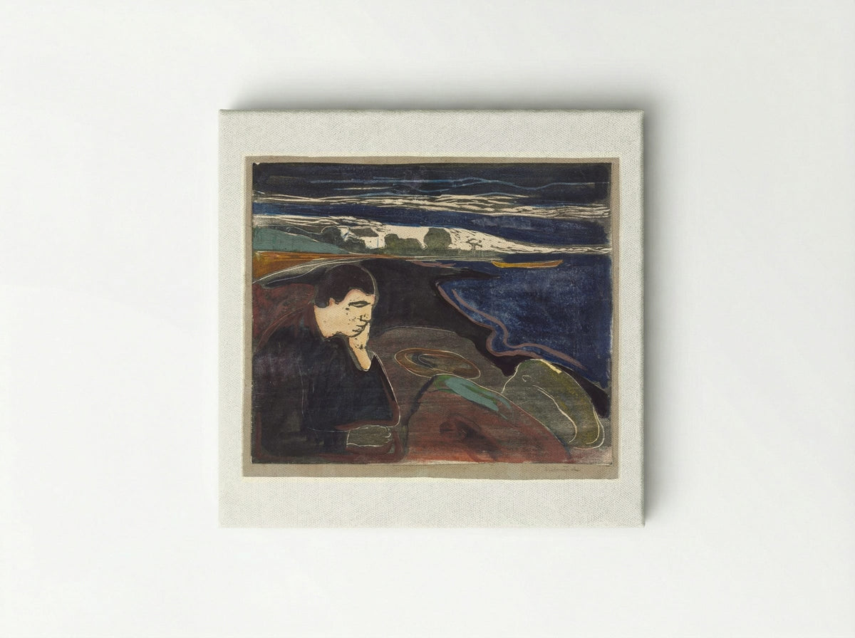 Evening, Melancholy I - Edvard Munch - Canvas