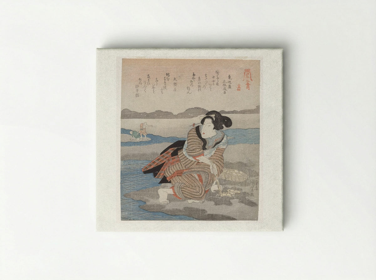 Fourth Print from A Low Tide Pentaptych - Utagawa Kuniyoshi - Canvas