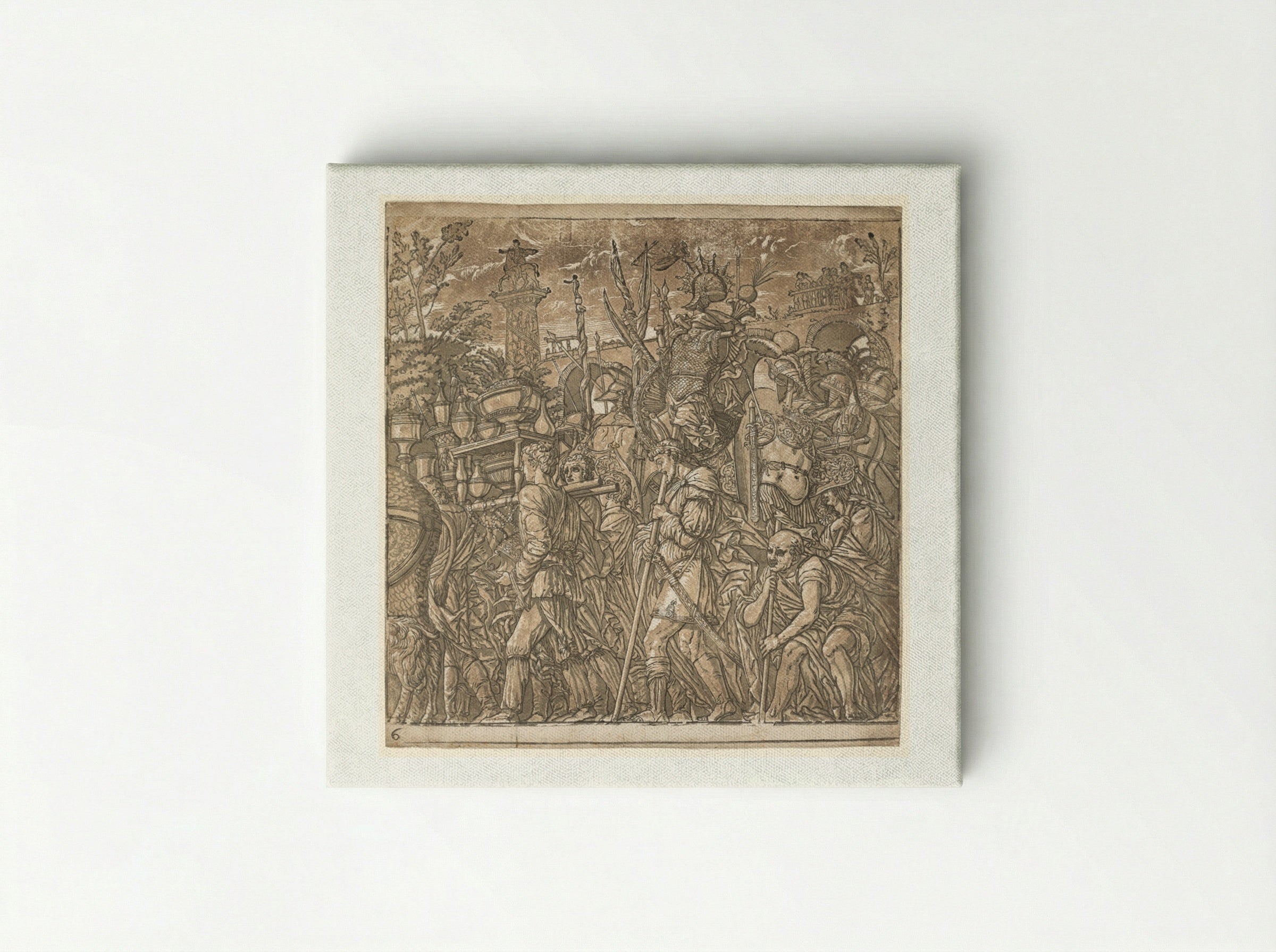 The Triumph of Julius Caesar: Soldiers Carrying Vases and Trophies of War - Andrea Andreani - Canvas