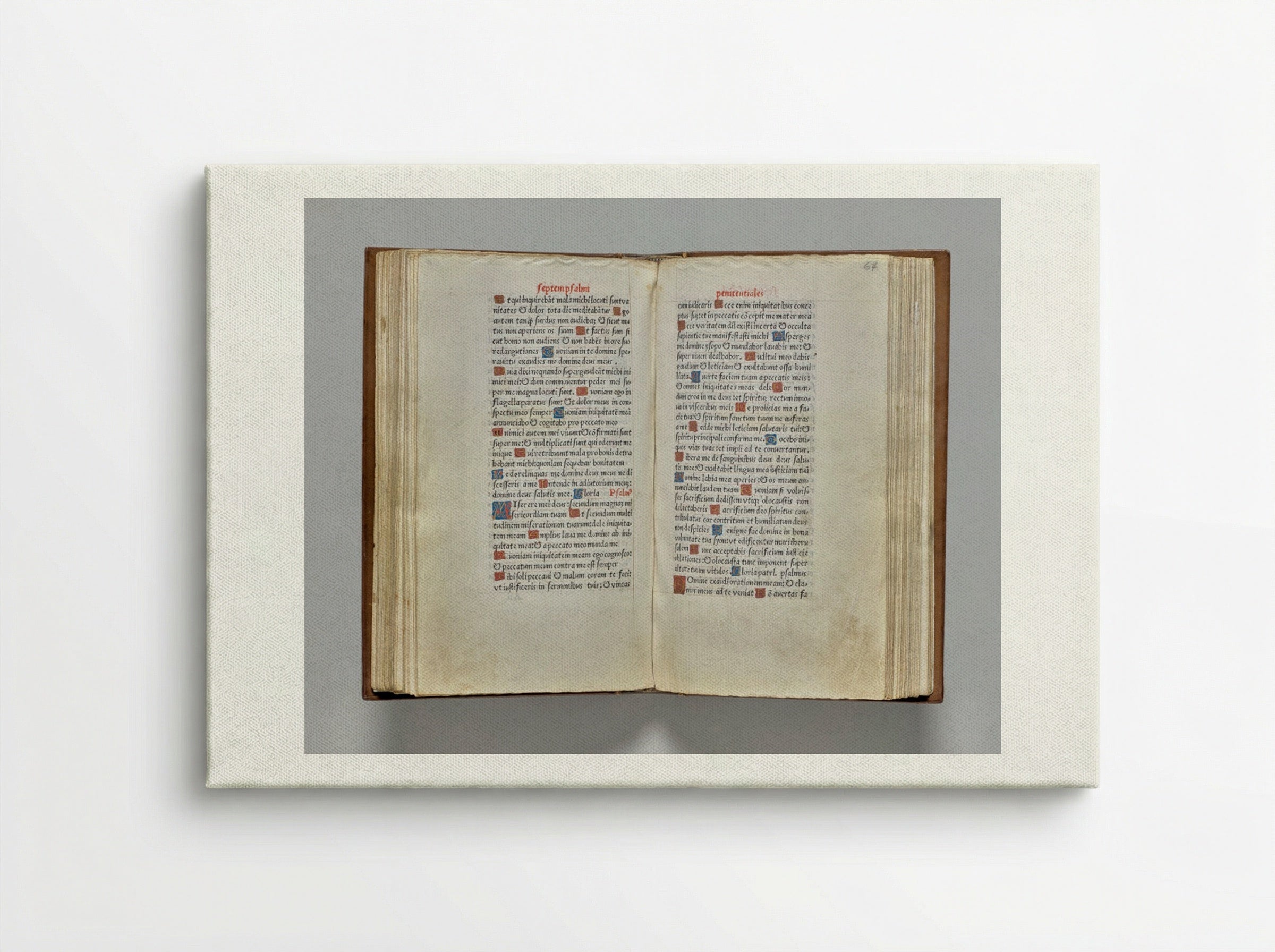 Printed Book of Hours (Use of Rome): fol. 66v - Guillaume Le Rouge - Canvas