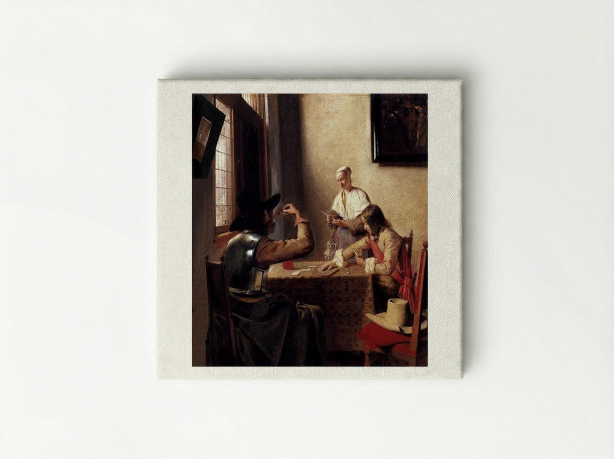 Soldiers Playing Cards - Pieter de Hooch - Canvas