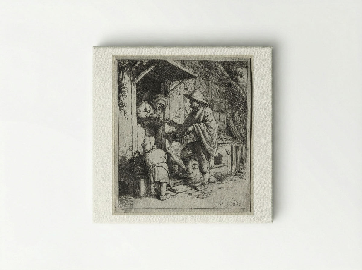 The Spectacle Seller - Adriaen van Ostade - Canvas
