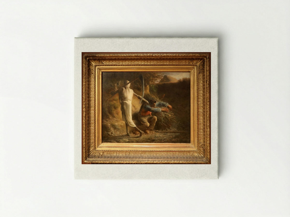 Death and the Woodcutter - Jean-François Millet - Canvas