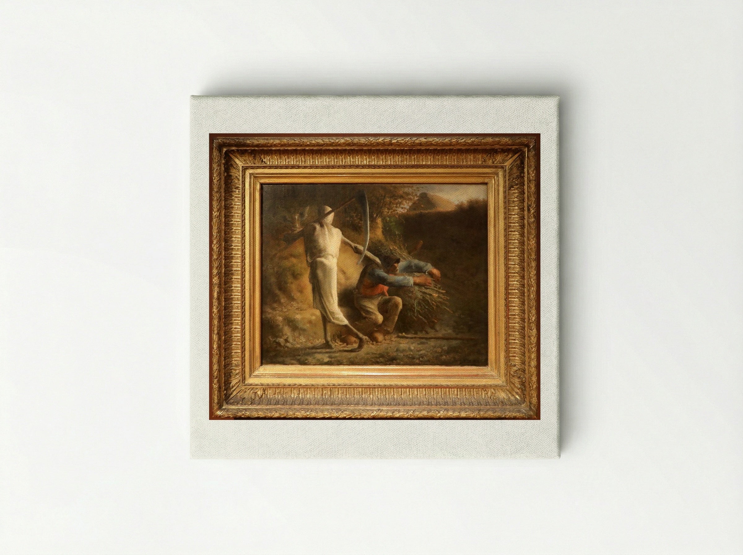 Death and the Woodcutter - Jean-François Millet - Canvas