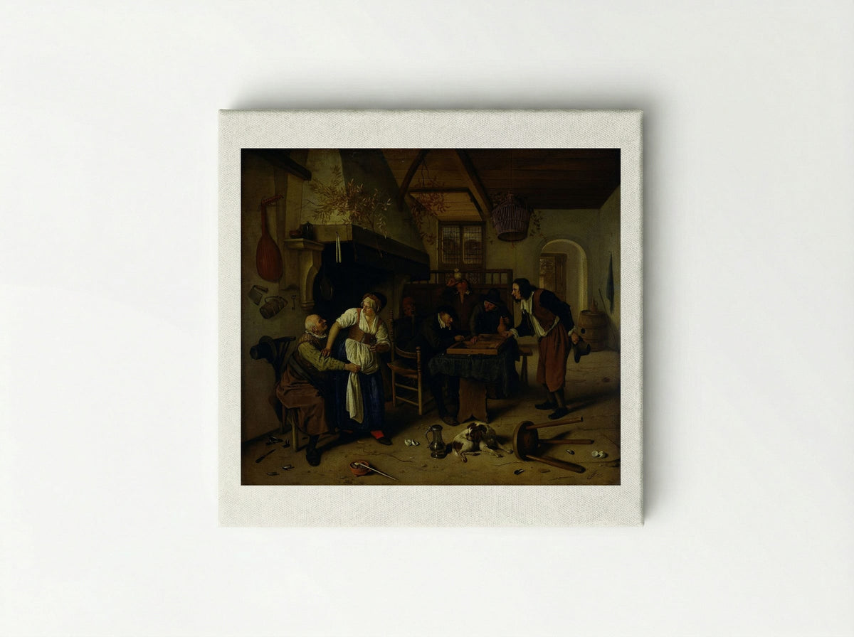 Tric Trac Players - Jan Steen - Canvas