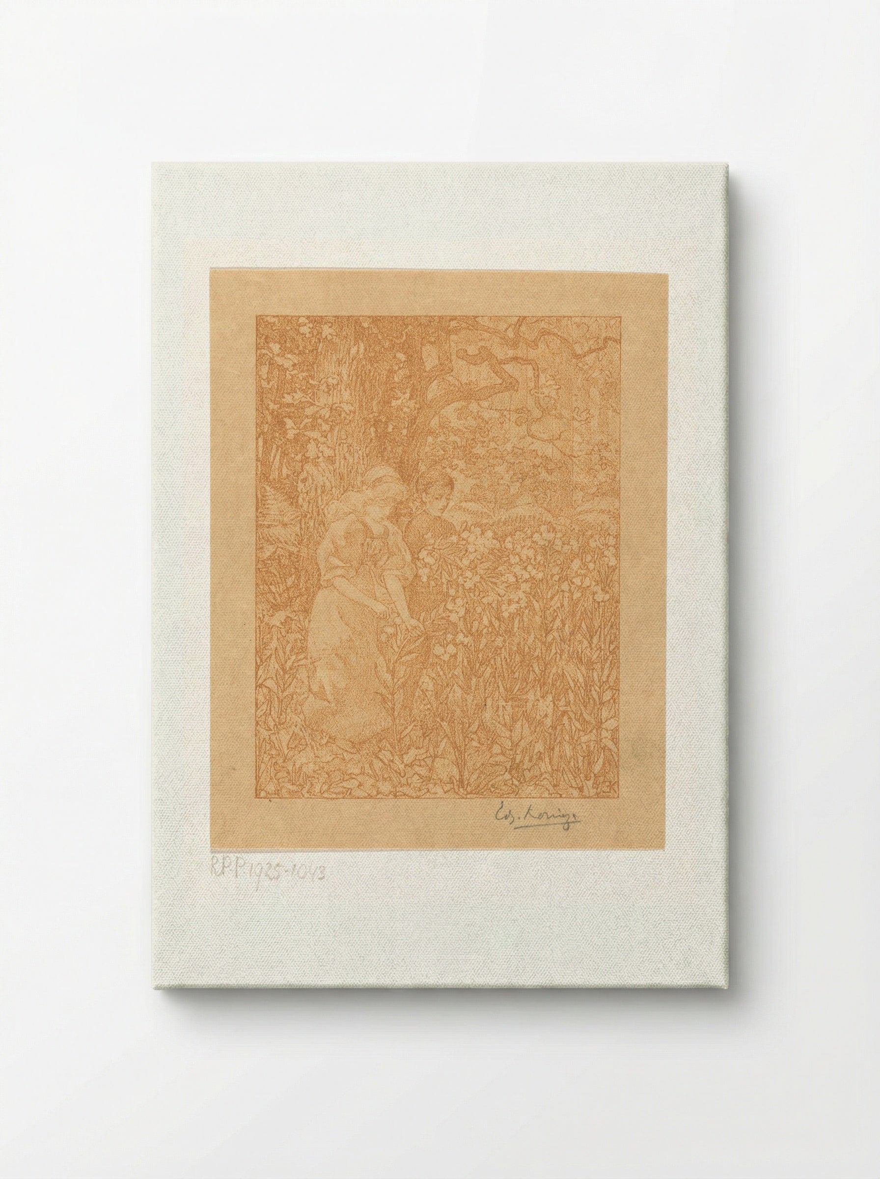 Johannes en Robinetta in een veld met bloemen - Edzard Koning - Canvas