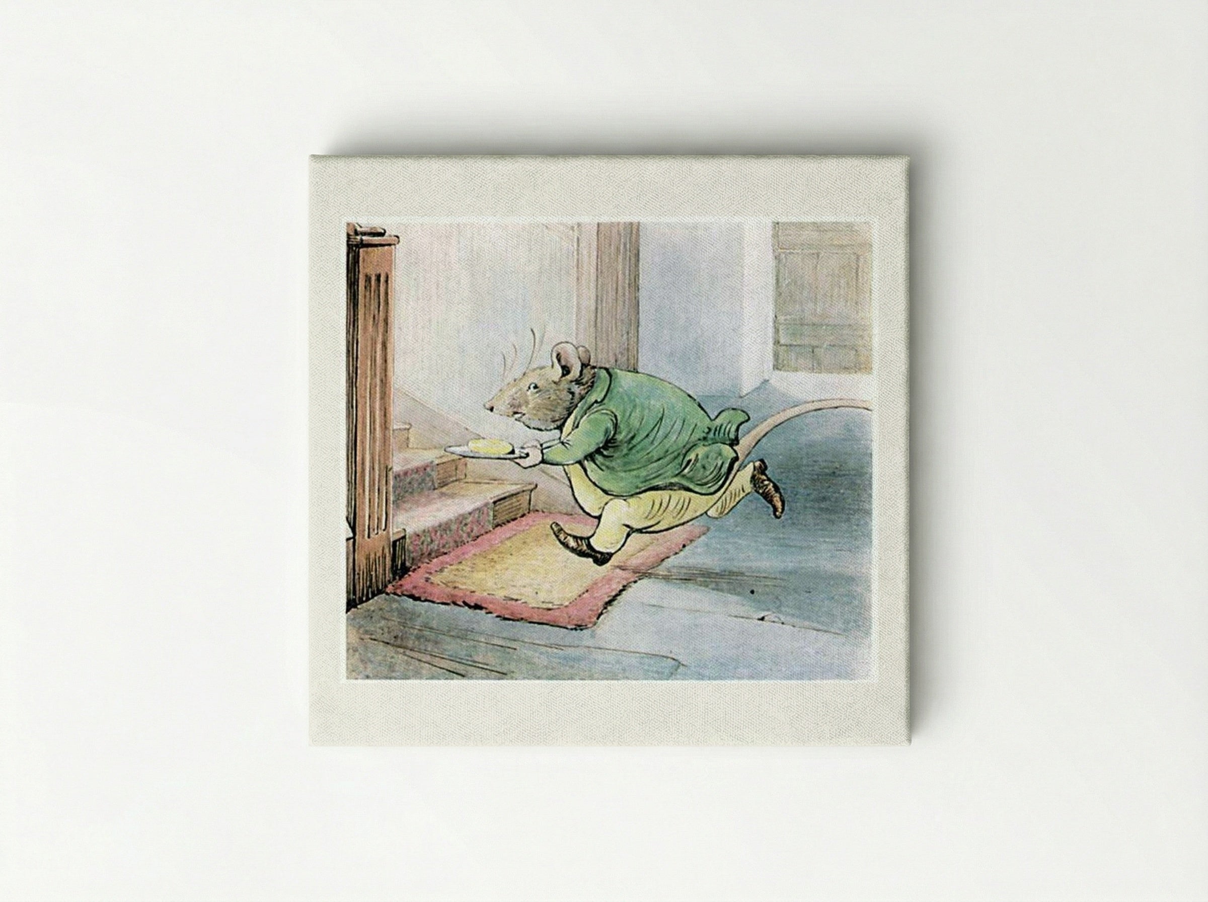 Samuel Whiskers Carrying Butter - Beatrix Potter - Canvas