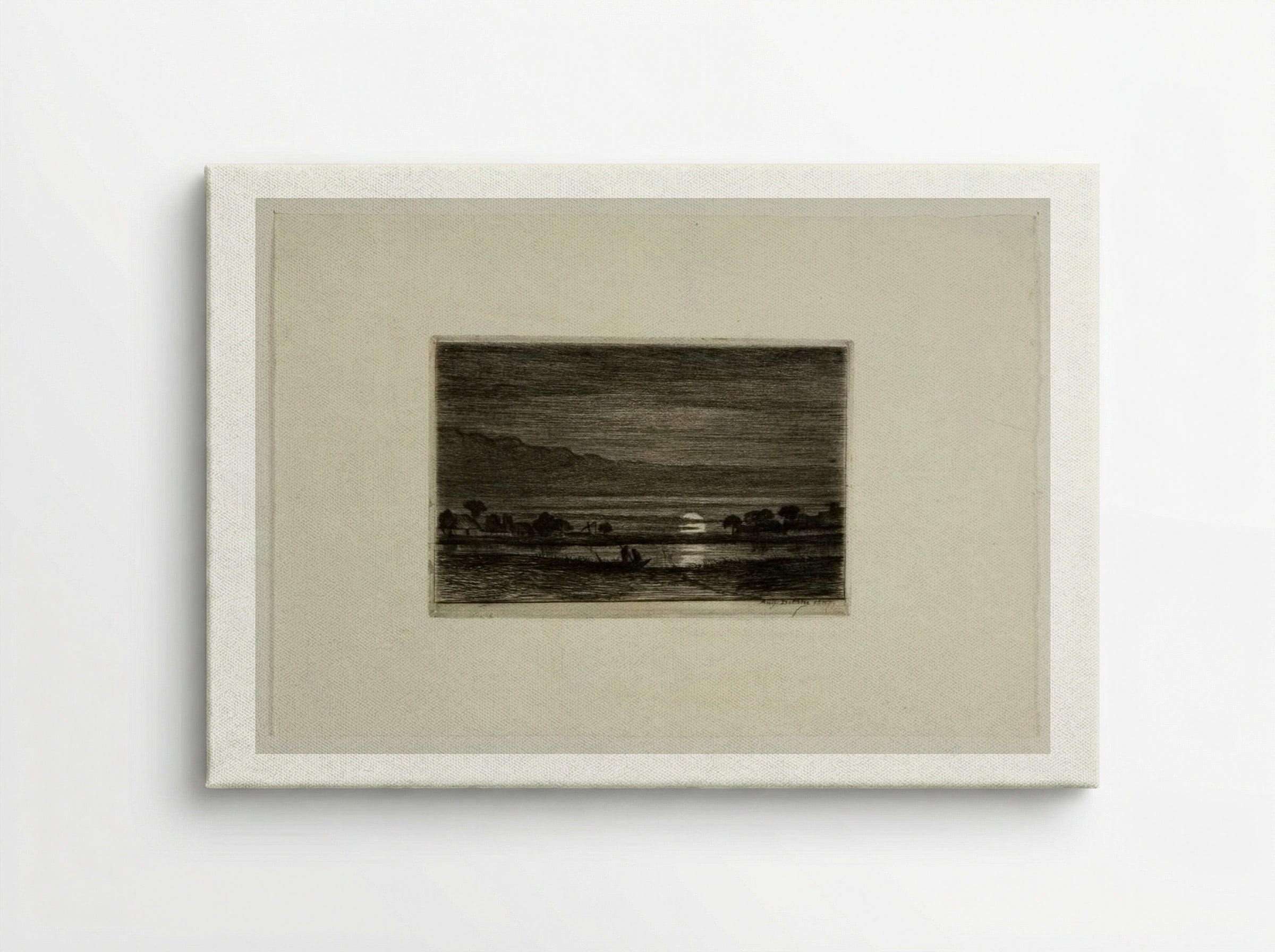 Landscape by Moonlight - Auguste Delâtre - Canvas