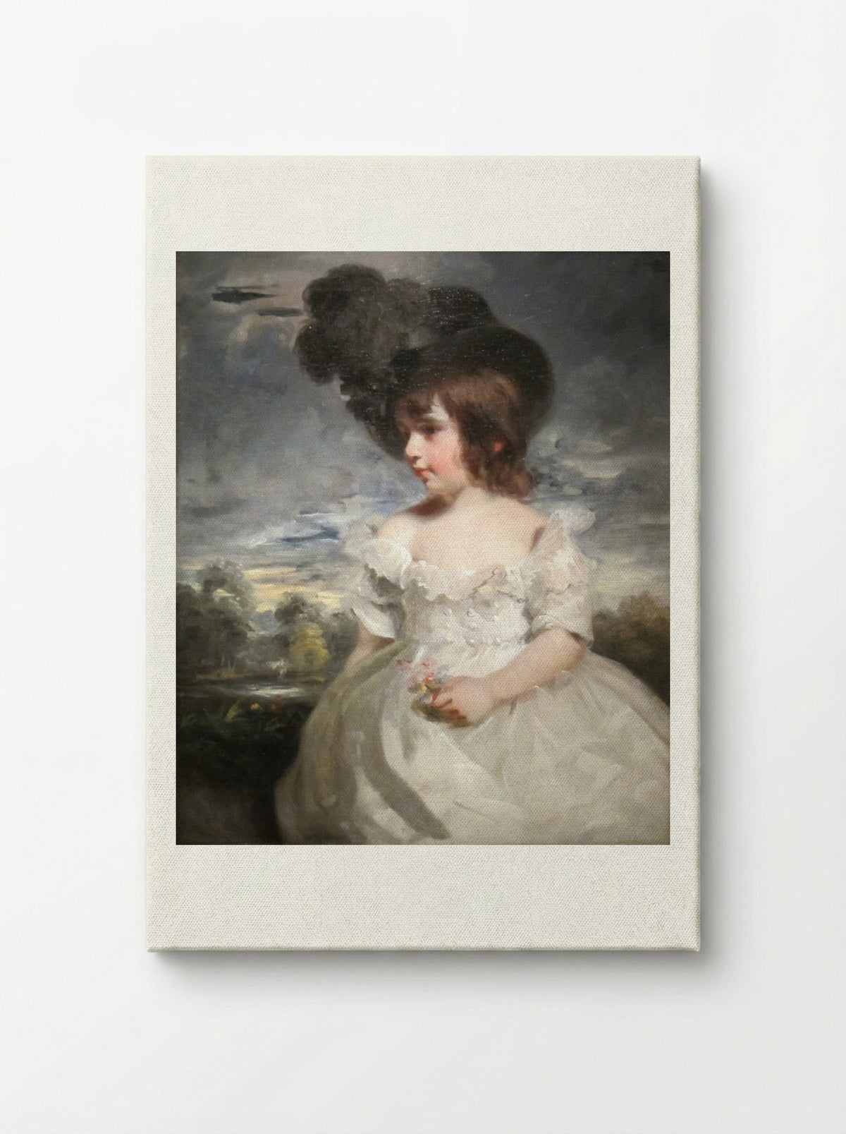 Master Meyrick (William Henry Meyrick in ruffled infant's dress) - John Hoppner - Canvas