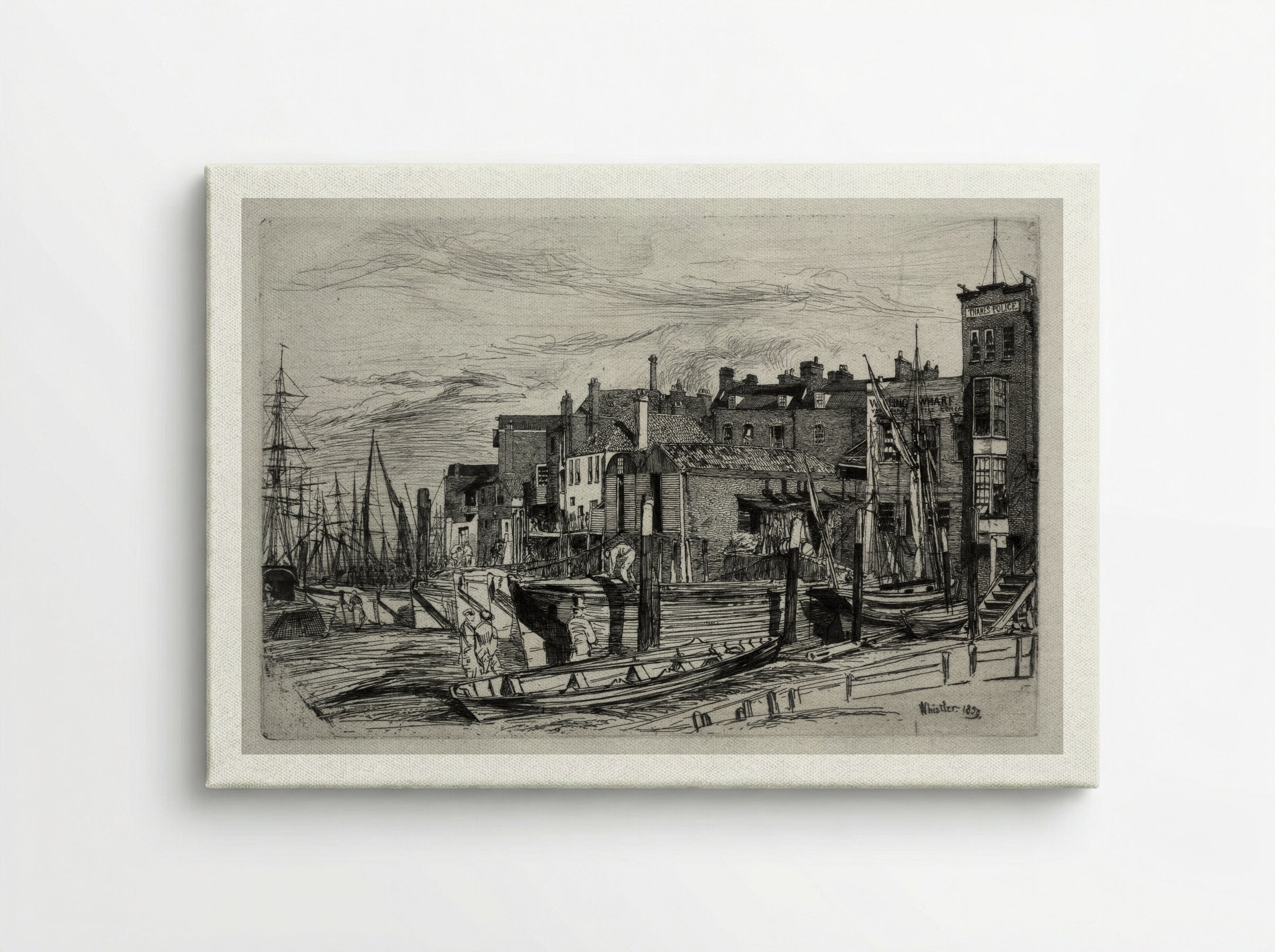 Thames Police - James McNeill Whistler - Canvas