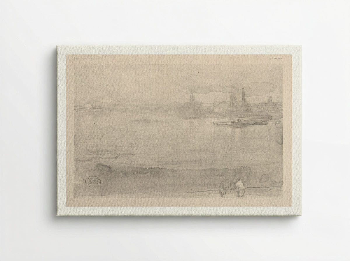 Early Morning: The Thames at Battersea - James McNeill Whistler - Canvas