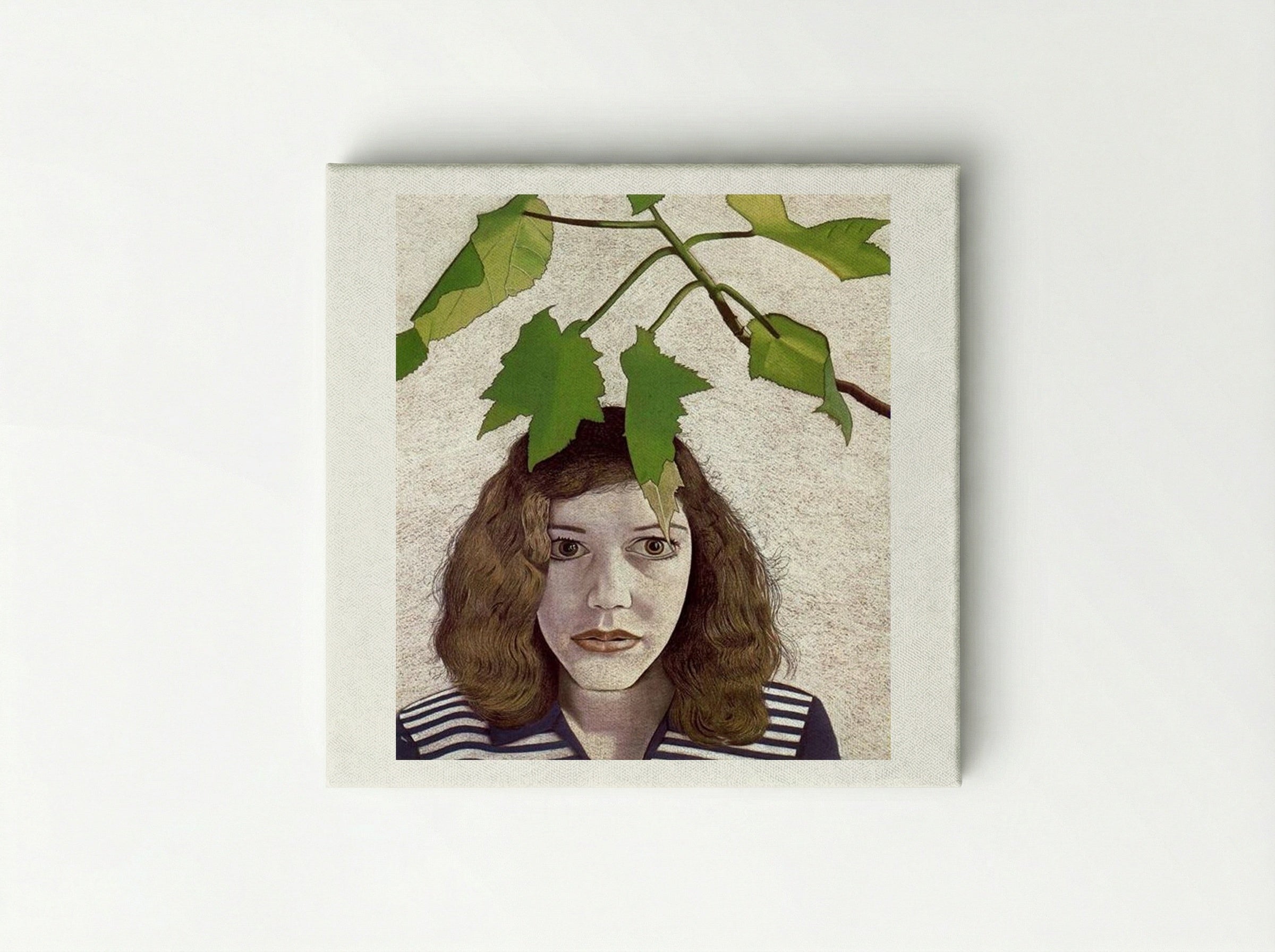 Girl with Leaves - Lucian Freud - Canvas