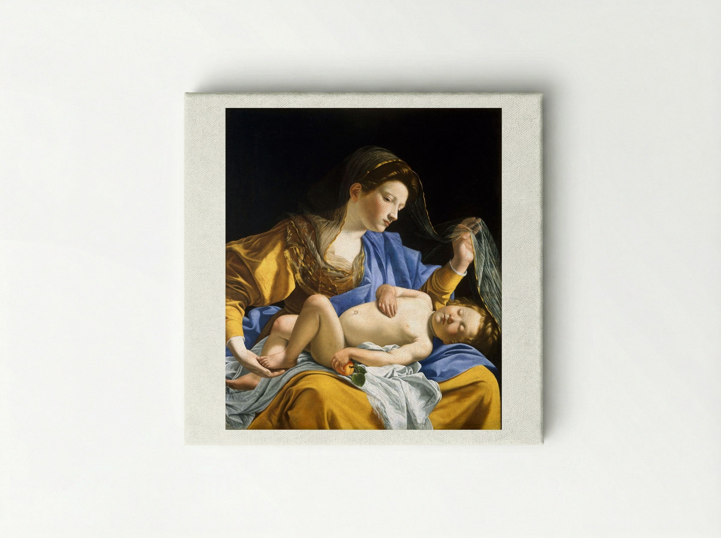 The Virgin with the Sleeping Christ Child - Orazio Gentileschi - Canvas