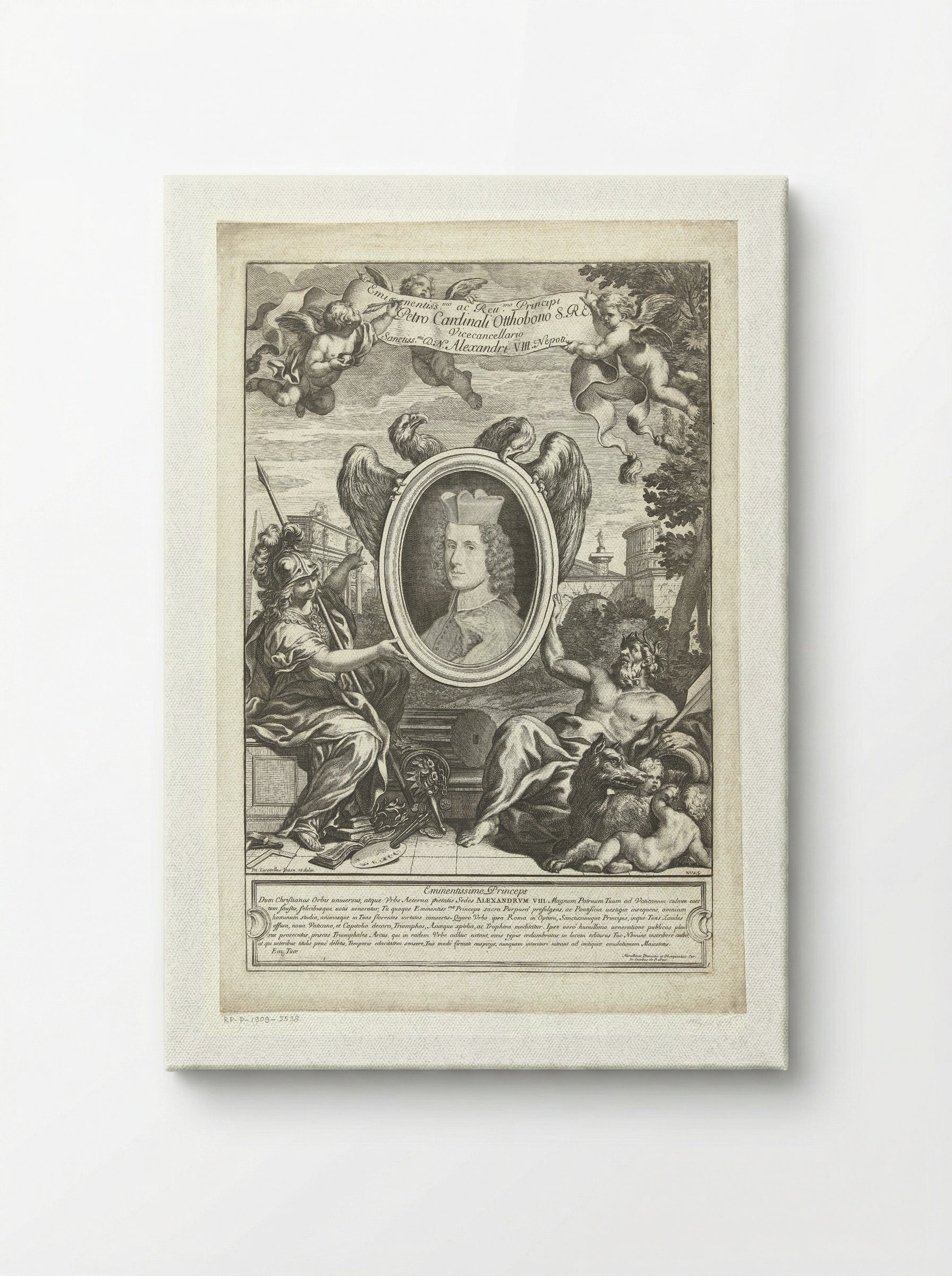 Portrait of Cardinal Pietro Ottoboni - Giovanni Giacomo de' Rossi - Canvas