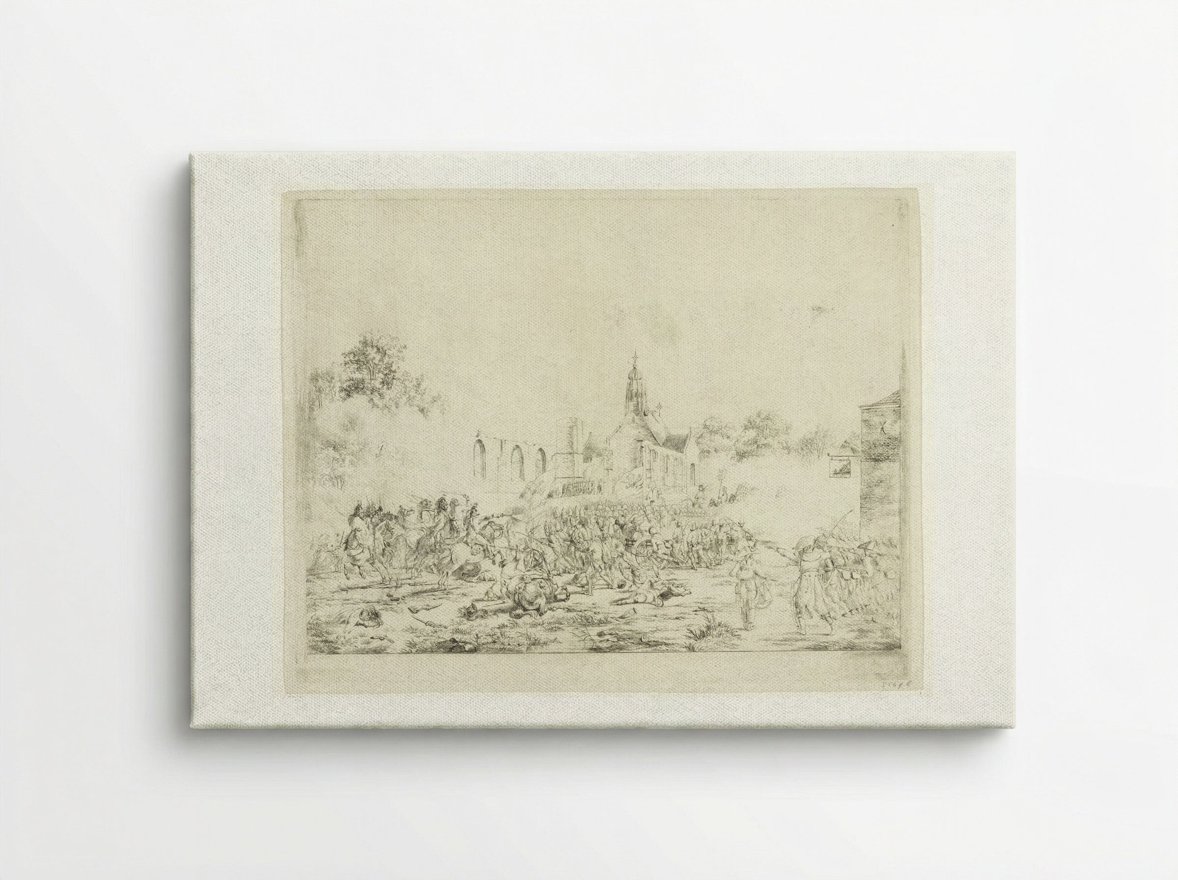 Slag bij Bergen, 19 september 1799 - Pieter Gerardus van Os - Canvas