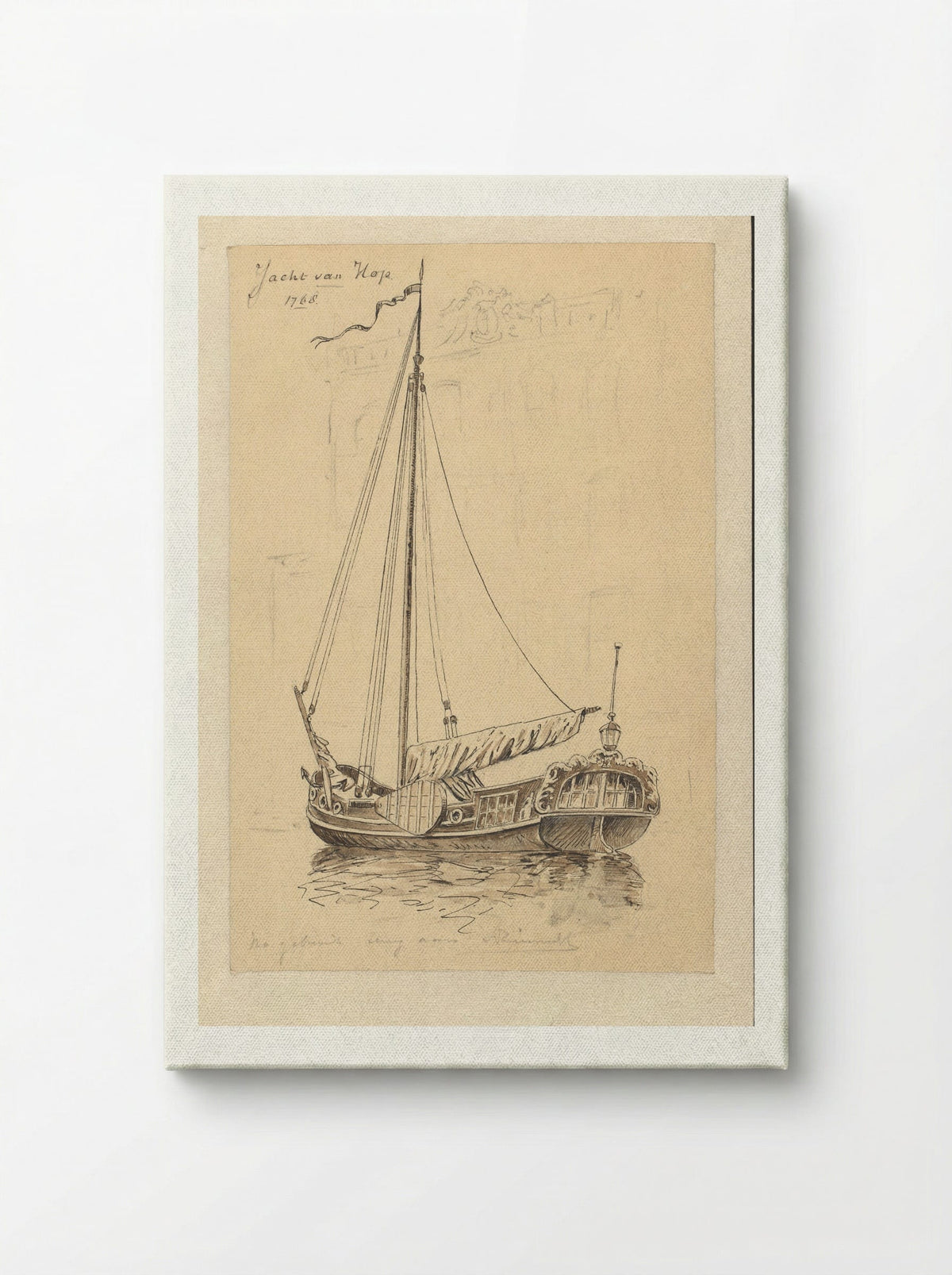 Yacht van Hop - Jan Hoynck van Papendrecht - Canvas