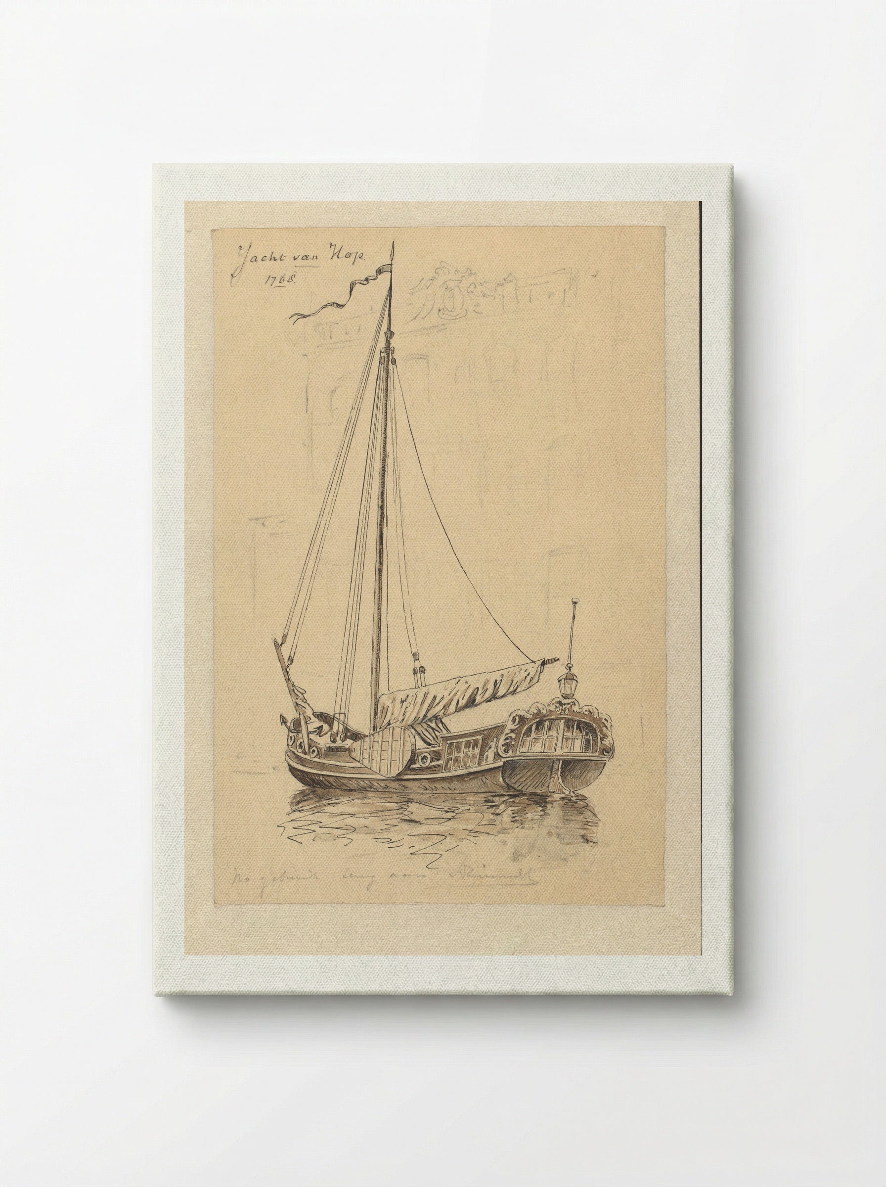 Yacht van Hop - Jan Hoynck van Papendrecht - Canvas