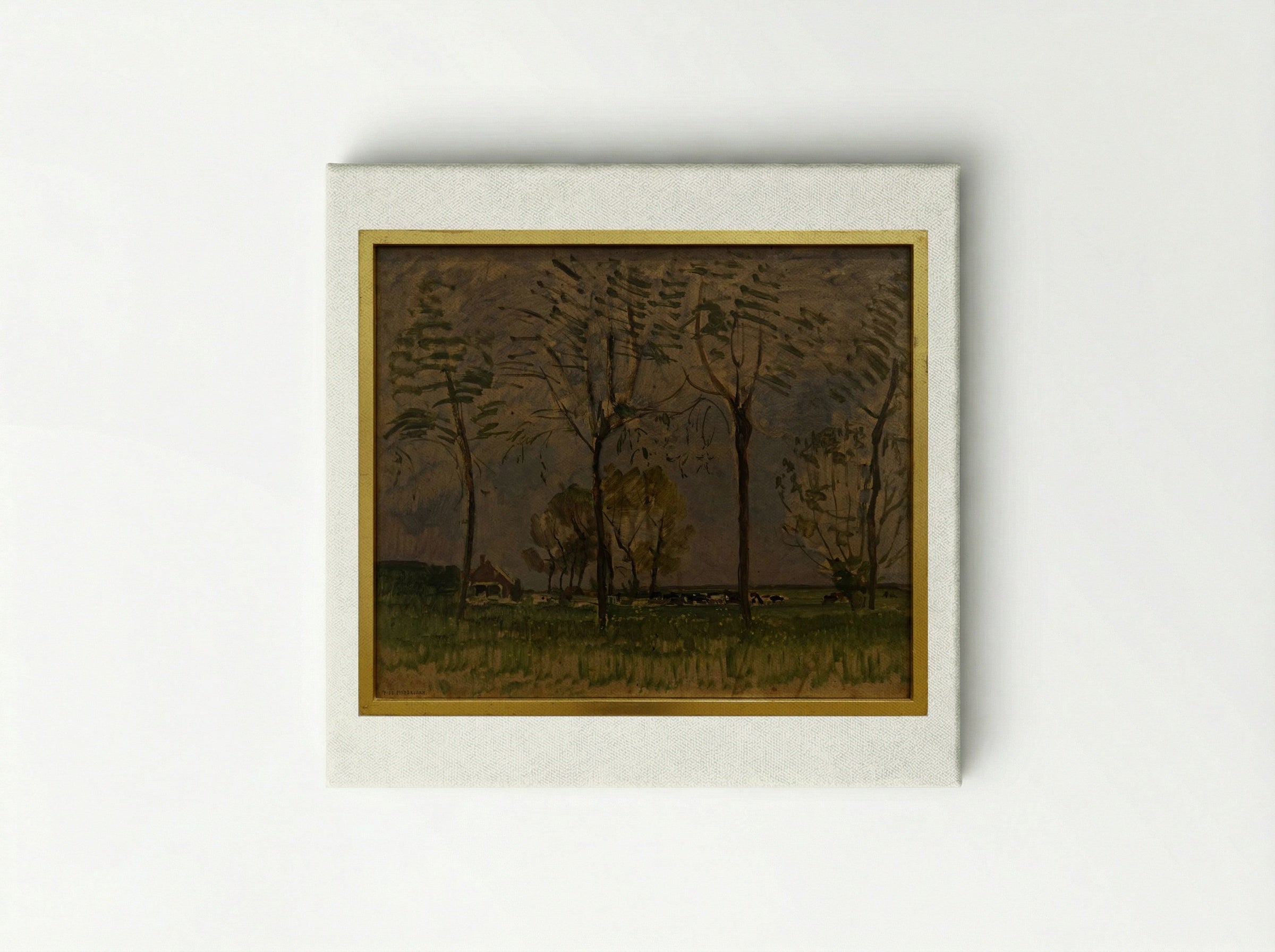 Field with Young Trees in the Foreground - Piet Mondrian - Canvas