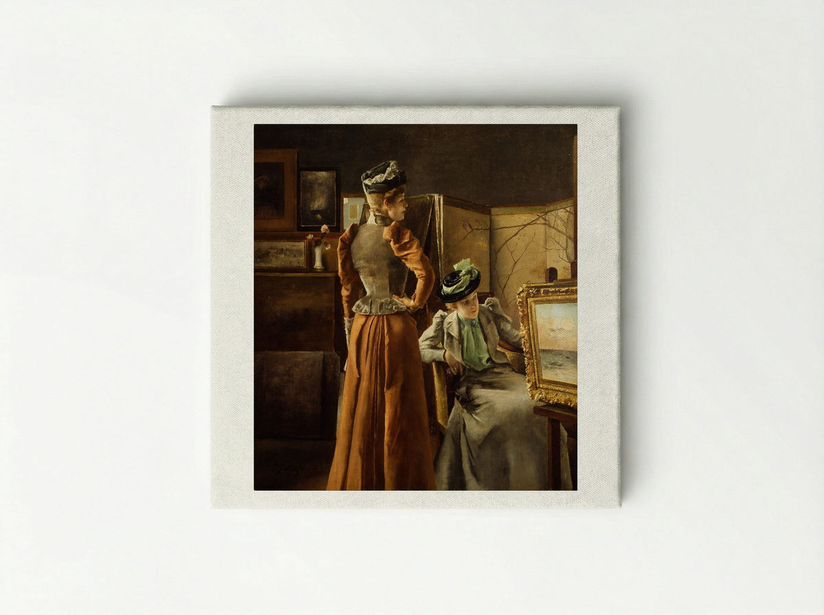 In the Studio - Alfred Stevens - Canvas