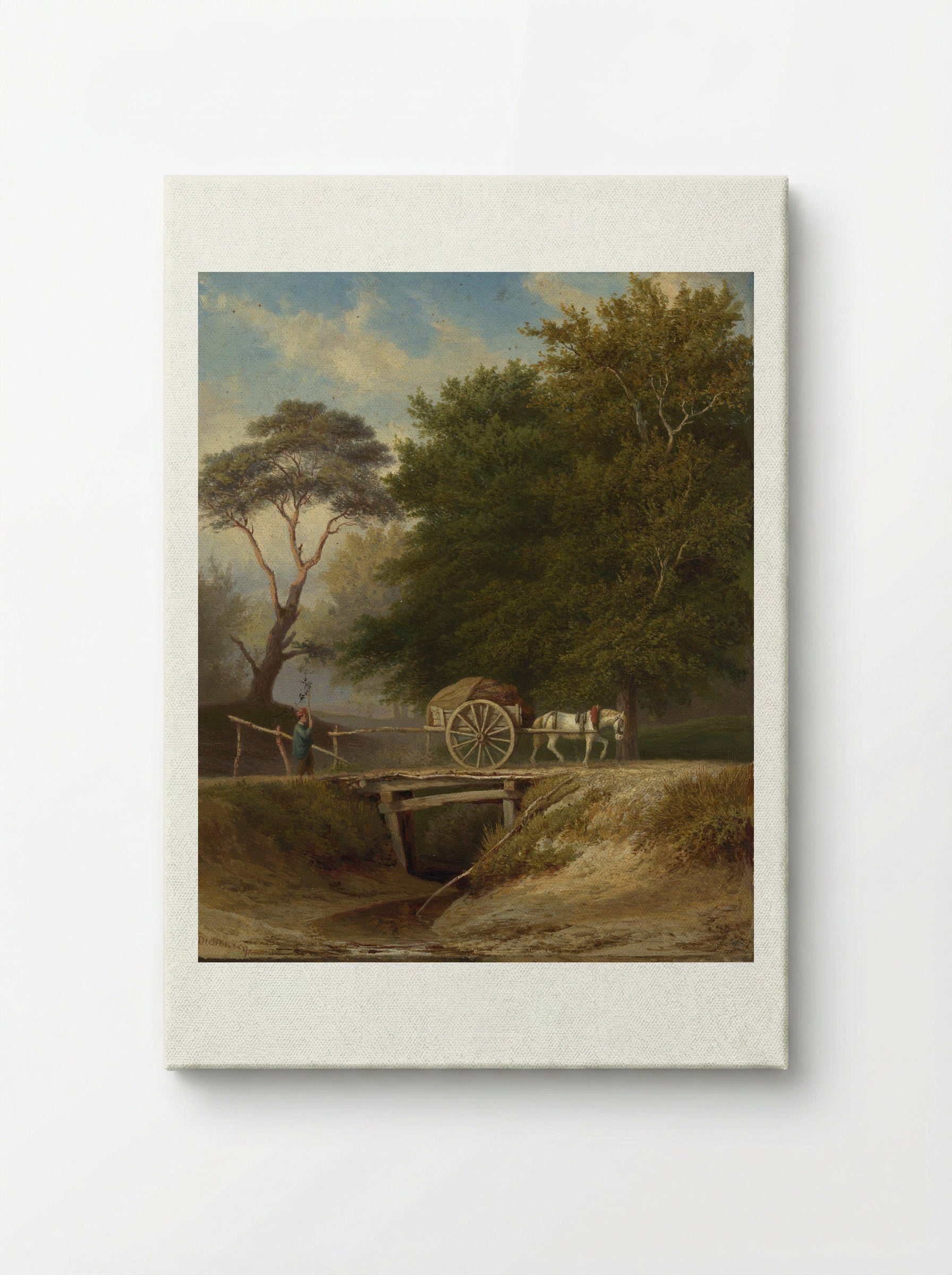 Landschap met brug te Wolfheze - Pierre Louis Dubourcq - Canvas
