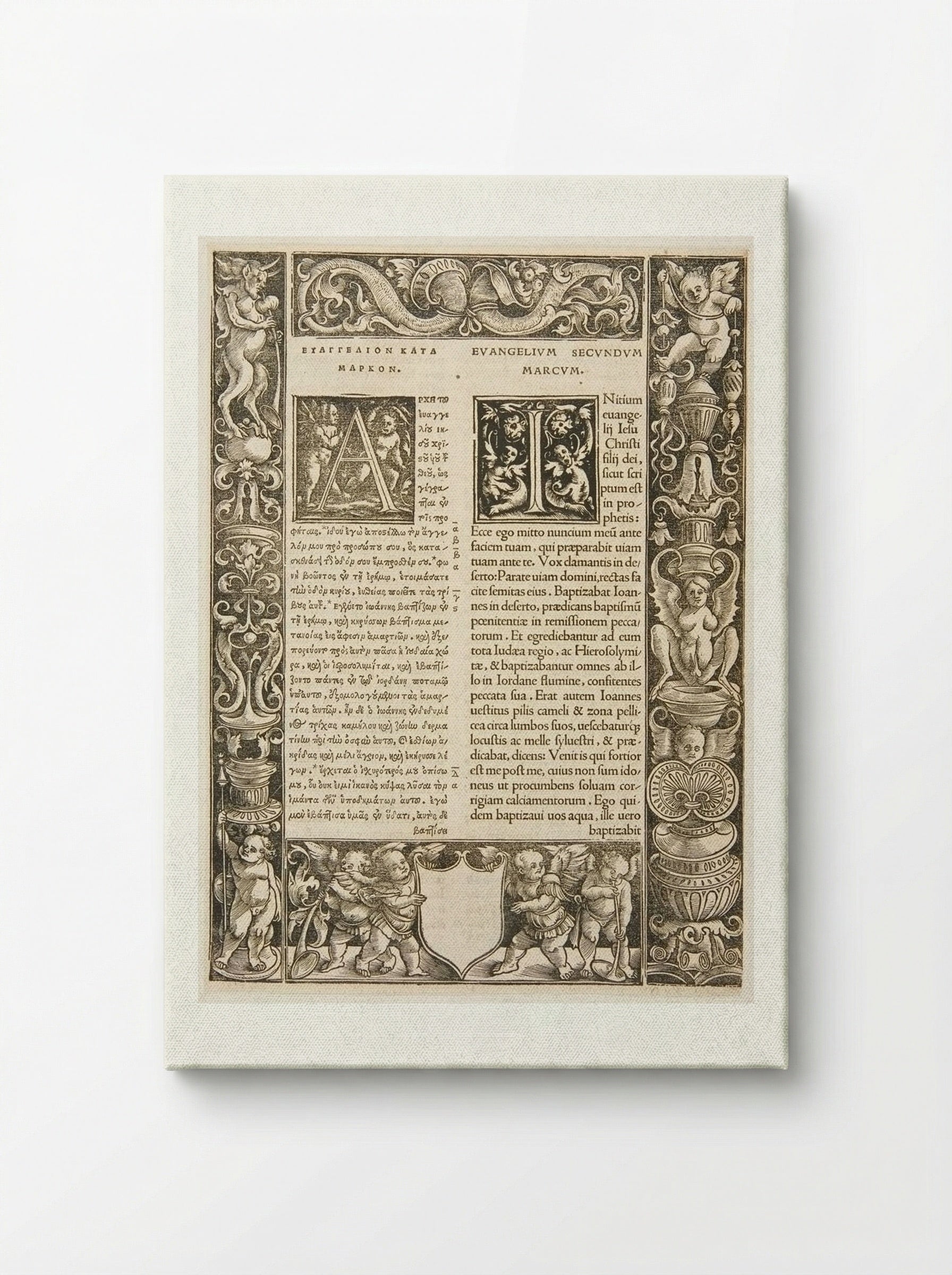 Border Composed of Four Blocks; Initials A, I - Urs Graf - Canvas
