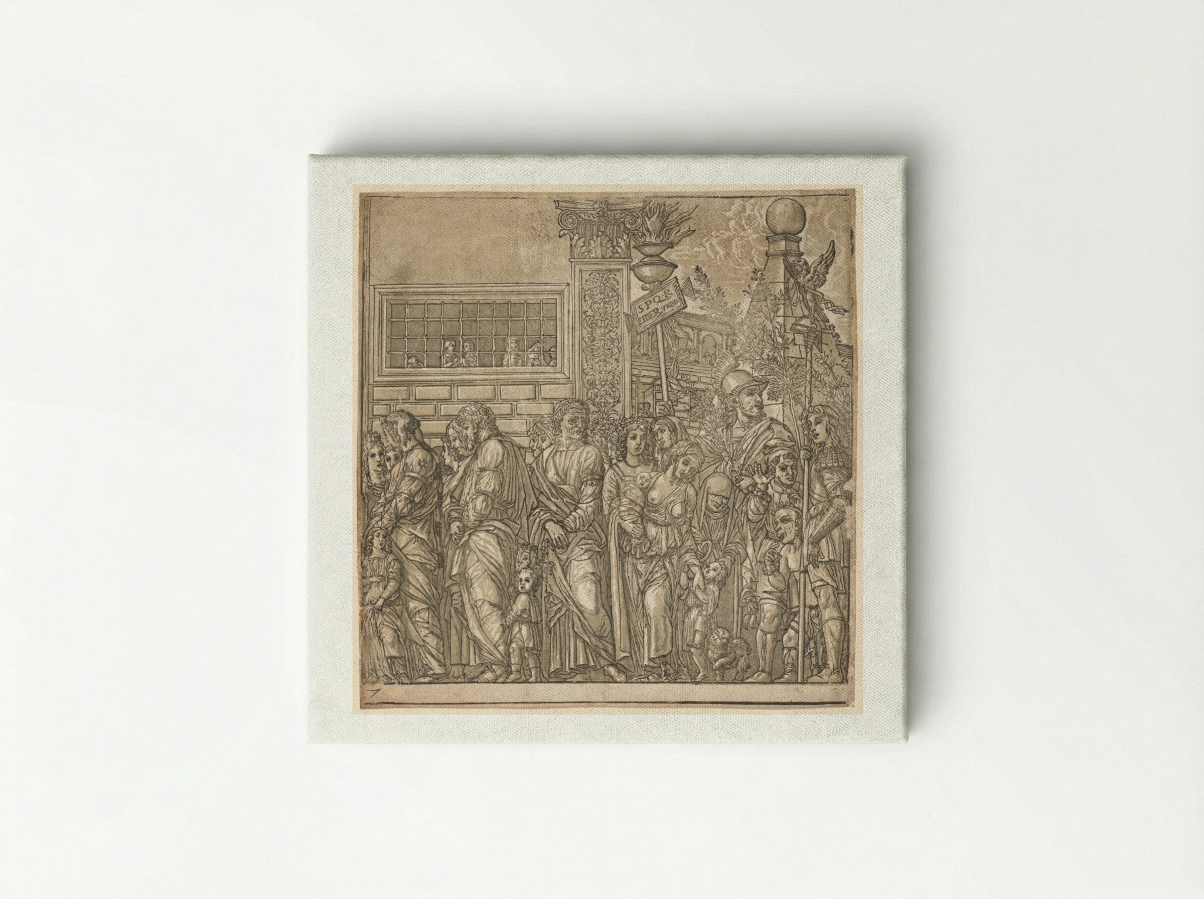 The Triumph of Julius Caesar: Procession of Men, Women and Children - Andrea Andreani - Canvas