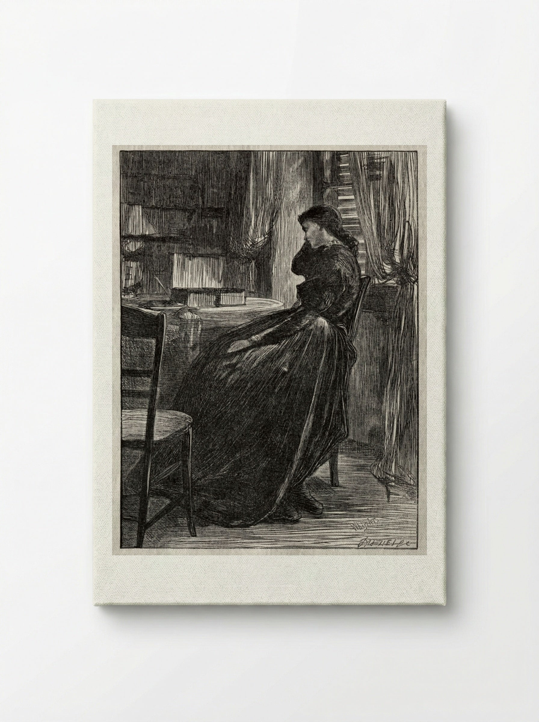 The Trial Sermon, Joanna Douglas at Her Desk - James McNeill Whistler - Canvas
