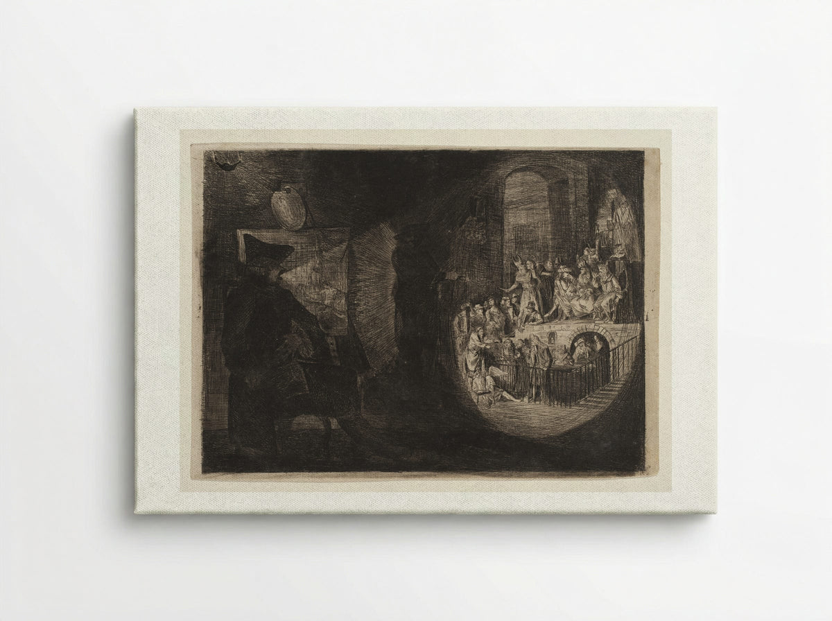 The Magic Lantern, Paul Before Felix - Paul Sandby - Canvas