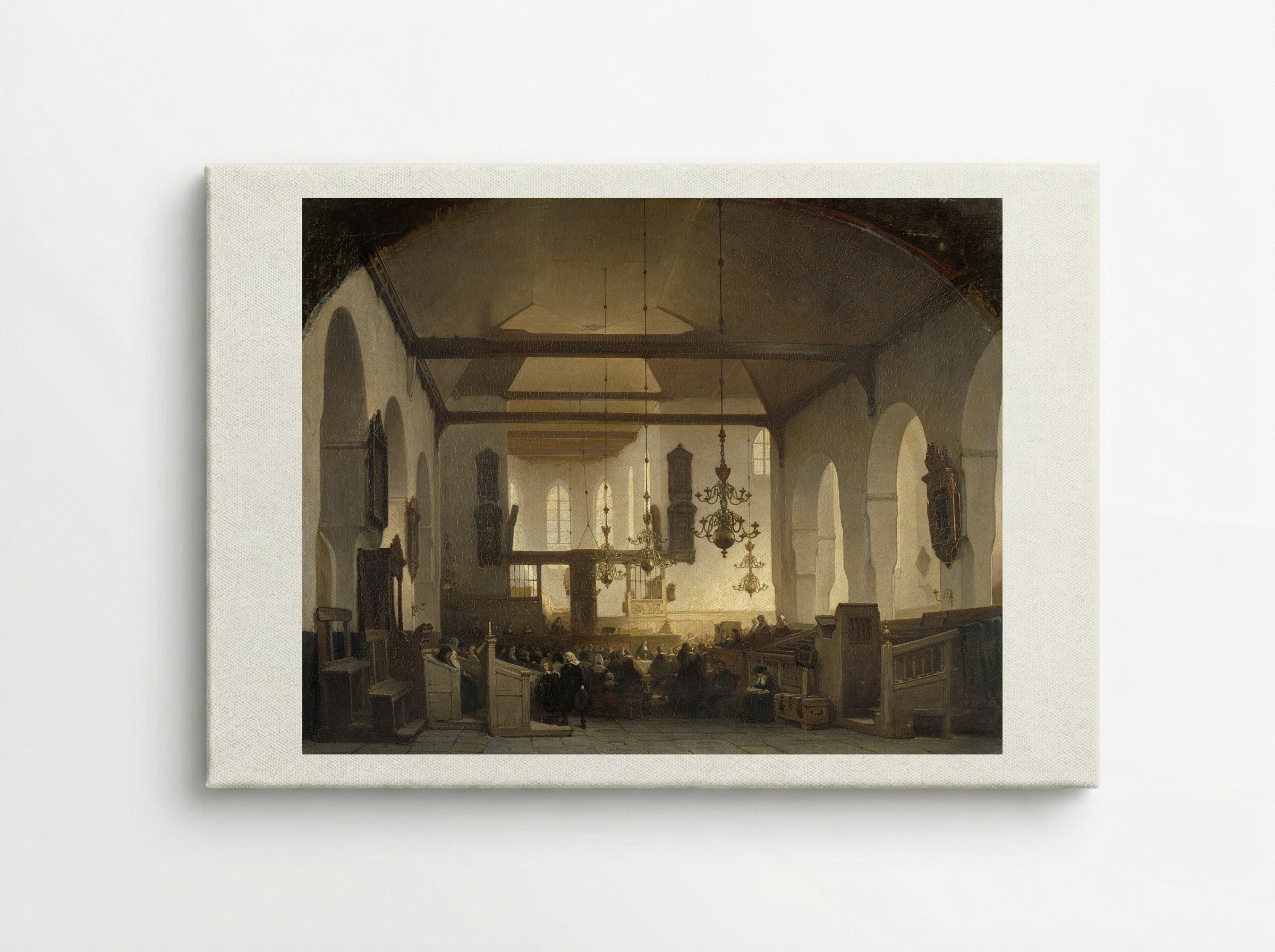 Interior of the Geertekerk in Utrecht - Johannes Bosboom - Canvas