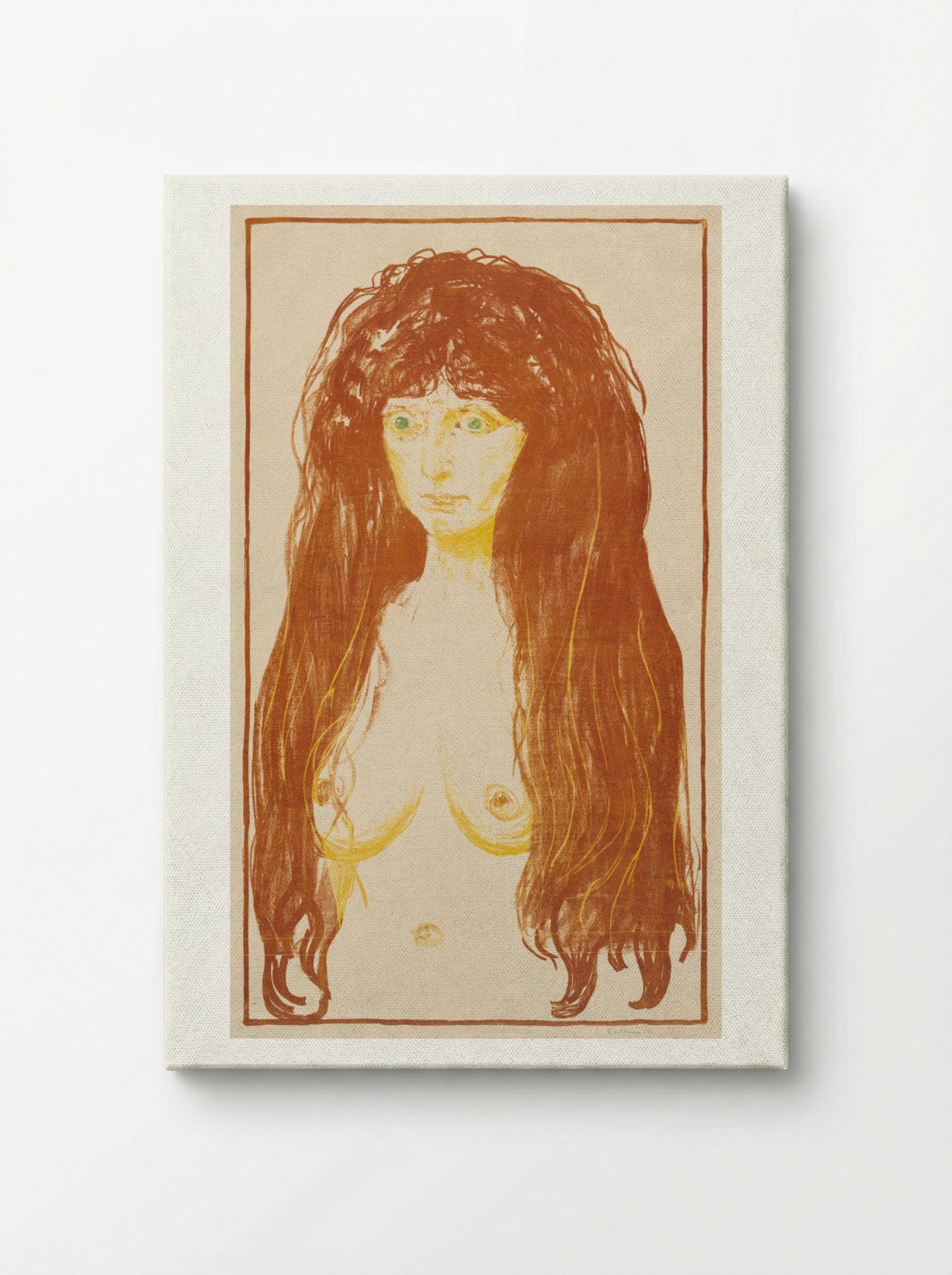Woman with Red Hair and Green Eyes (The Sin) - Edvard Munch - Canvas