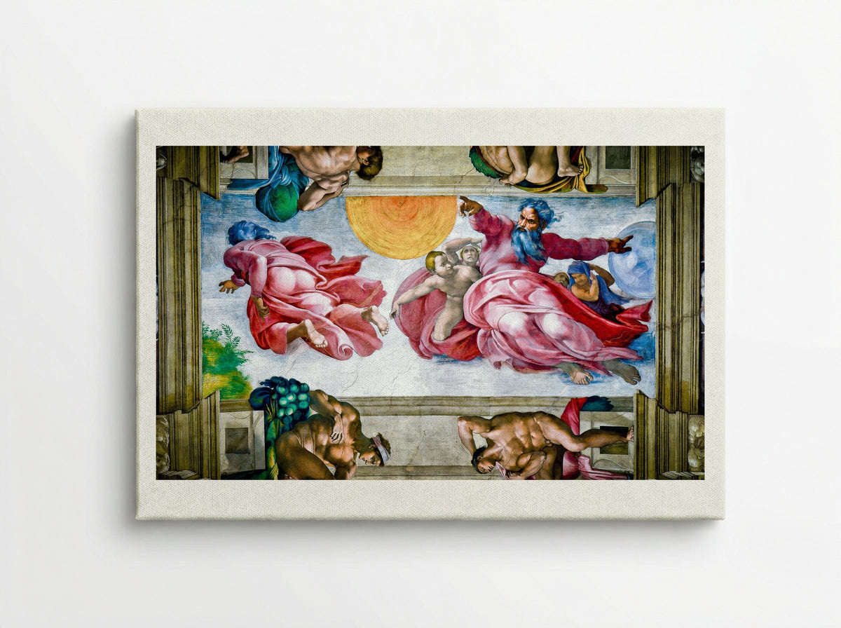 The Creation of the Sun and Moon - Michelangelo Buonarroti - Canvas