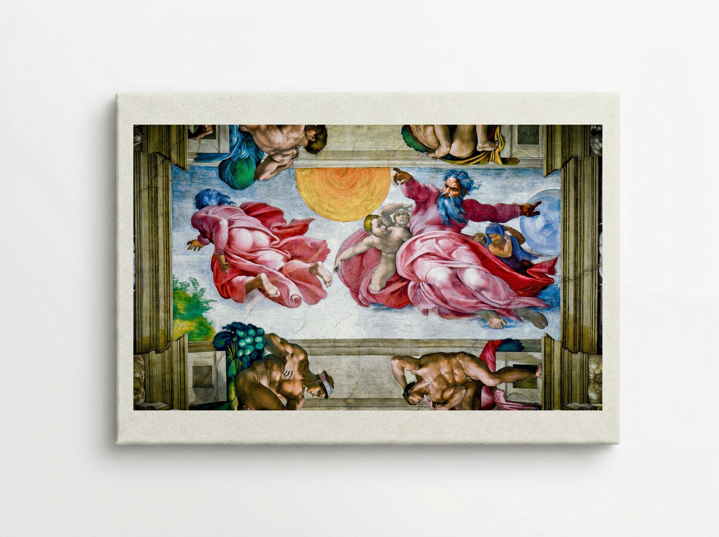 The Creation of the Sun and Moon - Michelangelo Buonarroti - Canvas