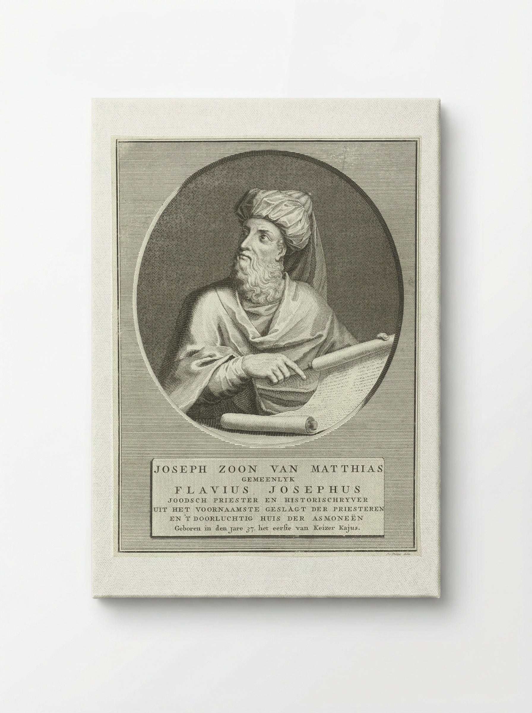 Portret van Flavius Josephus - Jan Caspar Philips - Canvas