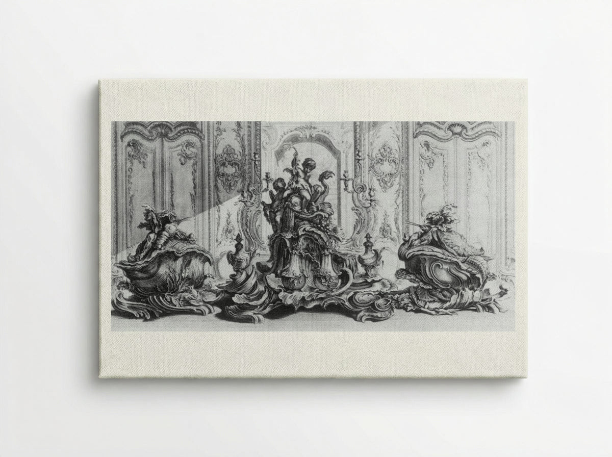 Sculpture Project in Silver for a Large Table Garniture - Gabriel Huquier - Canvas