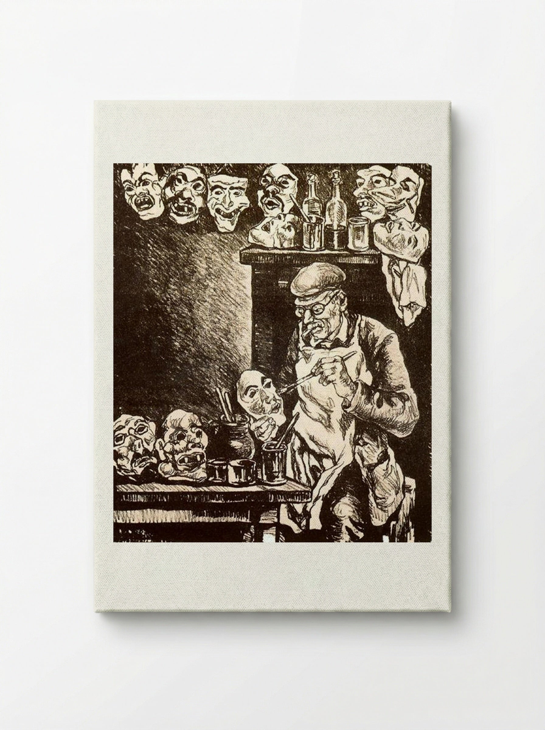 The Designer of Masks - José Gutiérrez Solana - Canvas