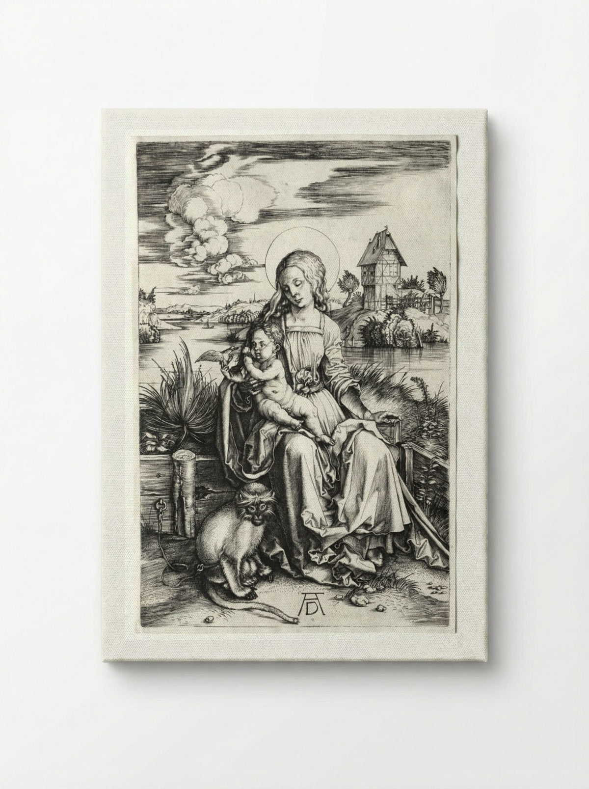 The Virgin and Child with a Monkey - Albrecht Dürer - Canvas