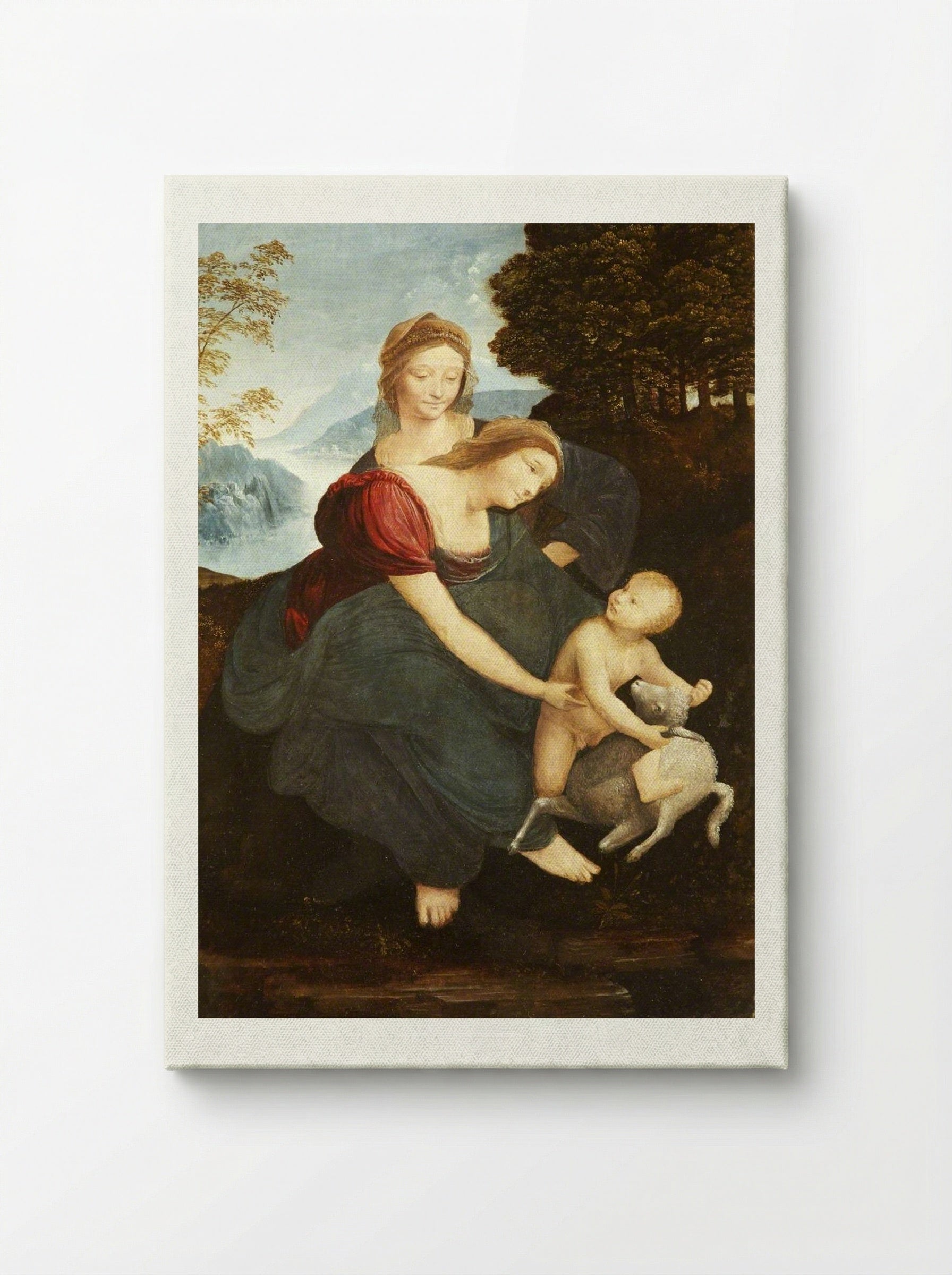 The Virgin and Child with Saint Anne - Leonardo da Vinci - Canvas