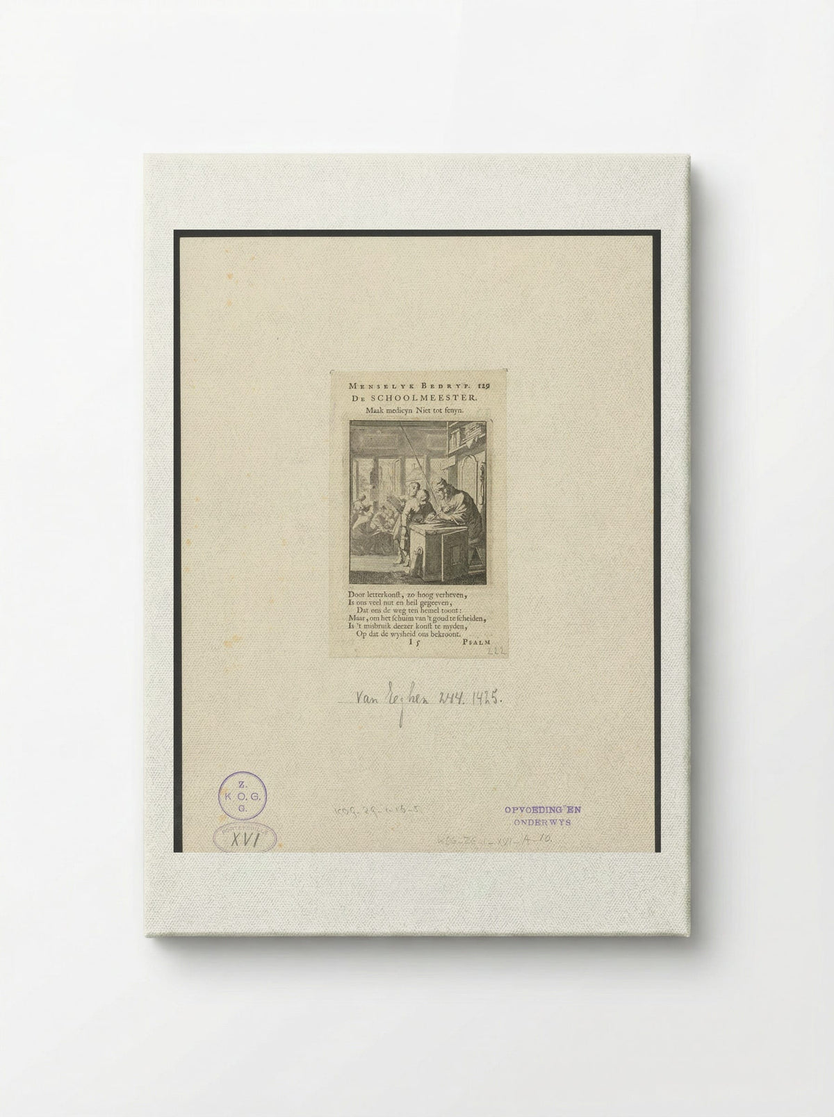De Schoolmeester - Cornelis van der Sys - Canvas