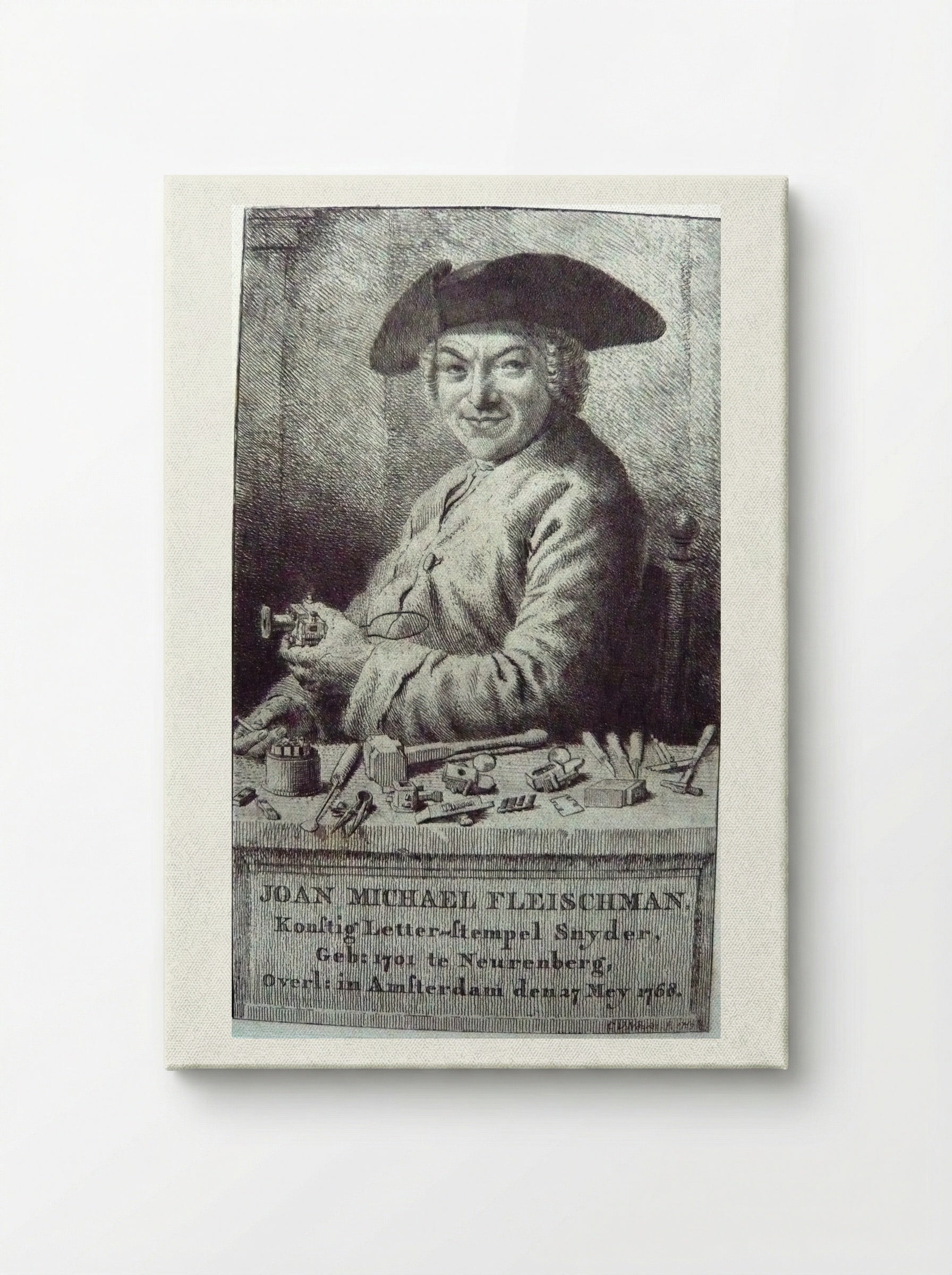 Portrait of Joan Michael Fleischman - Cornelis van Noorde - Canvas