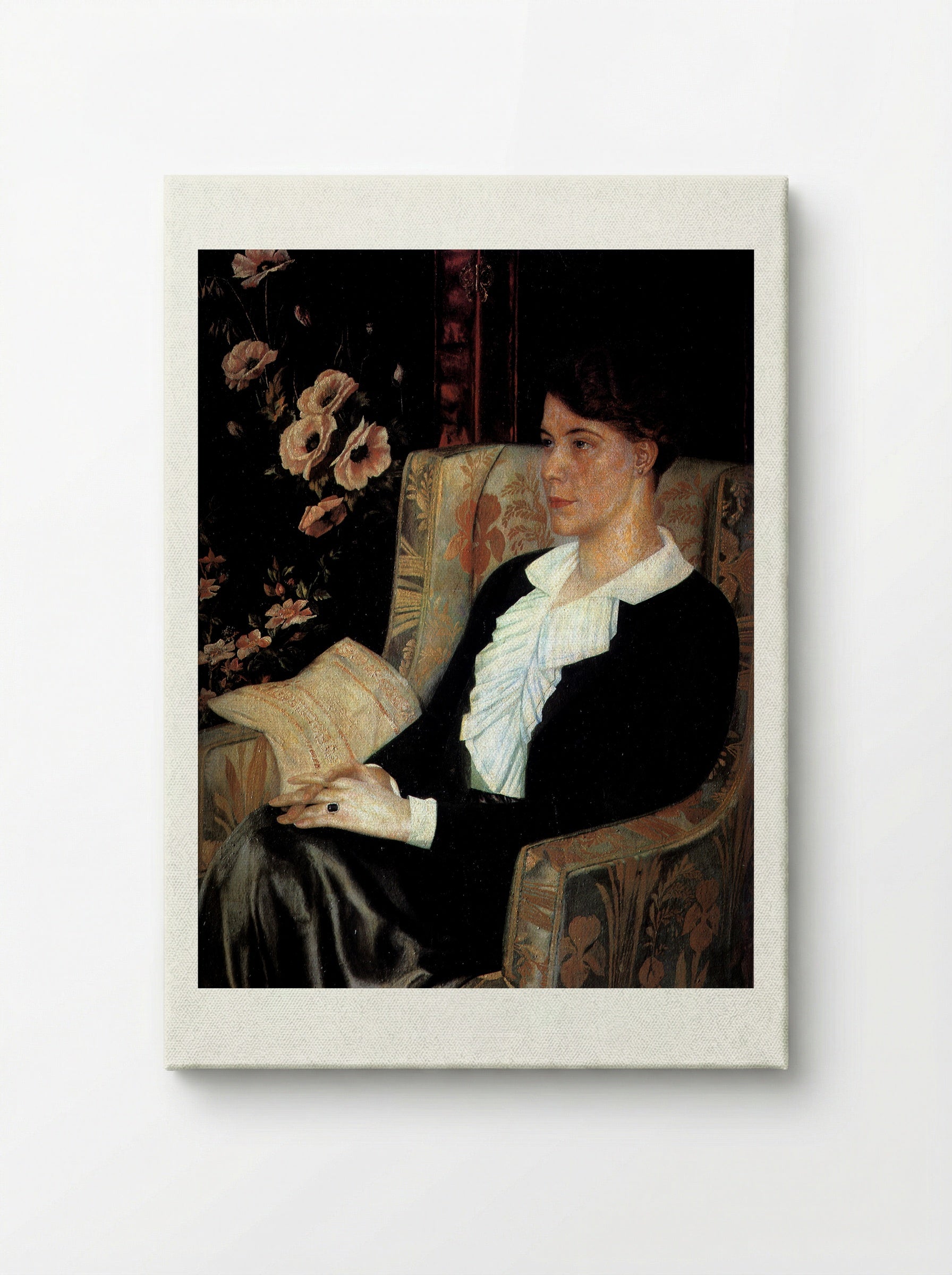 Portrait of Evdokiya Nikolaevna Glebova, the Artist's Sister - Pavel Filonov - Canvas