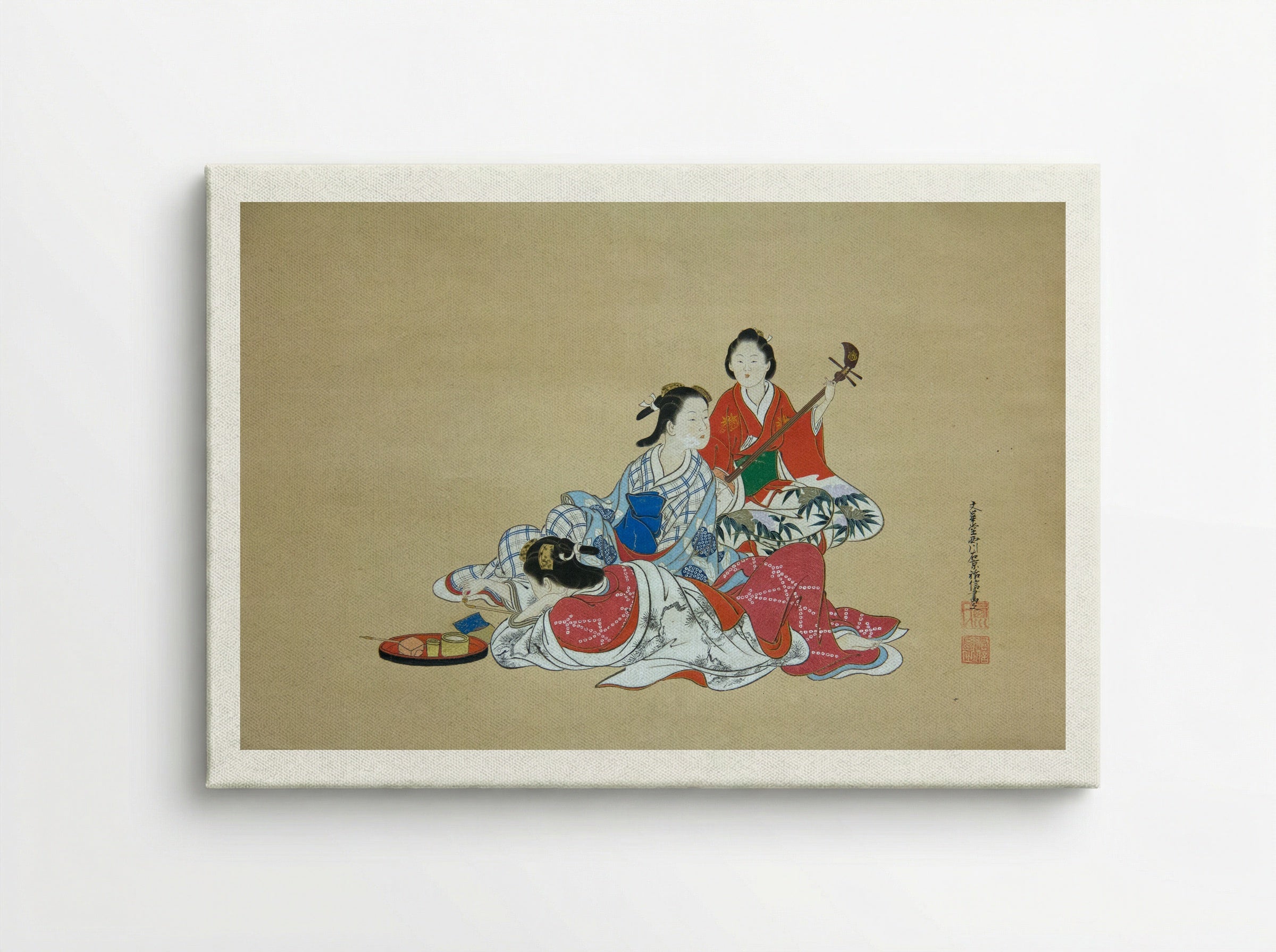 Three Beauties - Nishikawa Sukenobu - Canvas