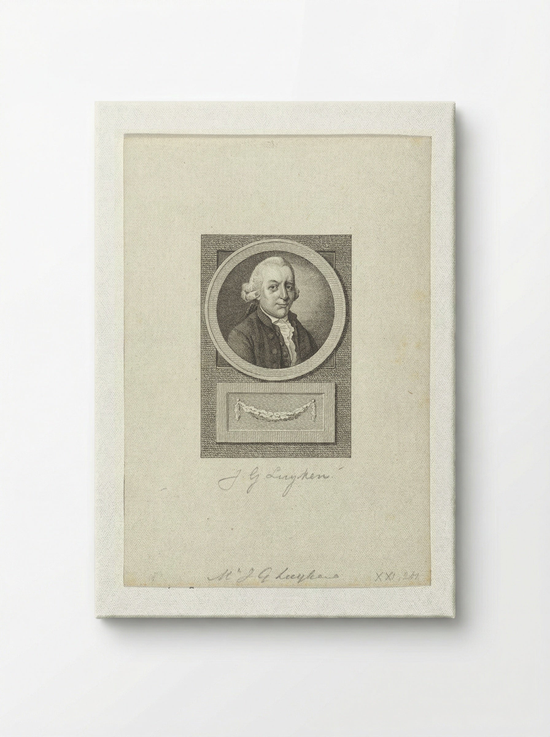 Portret van Johannes Gerardus Luyken - Reinier Vinkeles (I) - Canvas