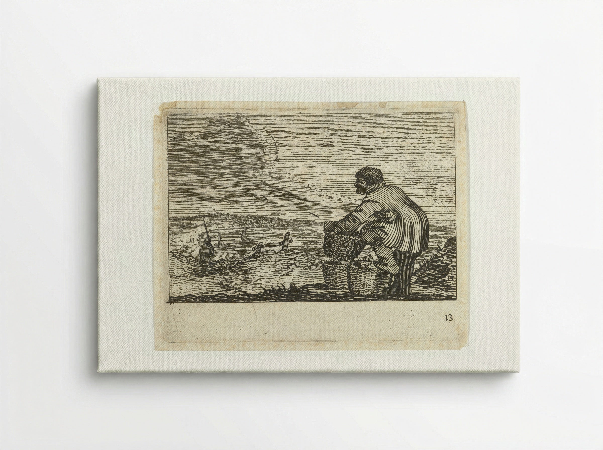 Duinlandschap met een man met drie manden - Gillis van Scheyndel (I) - Canvas