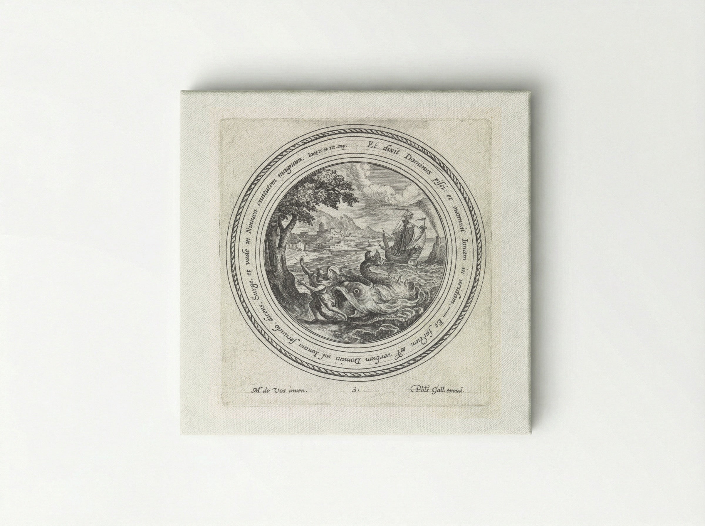 Jonah Cast Ashore by the Great Fish - Crispijn van de Passe (I) - Canvas