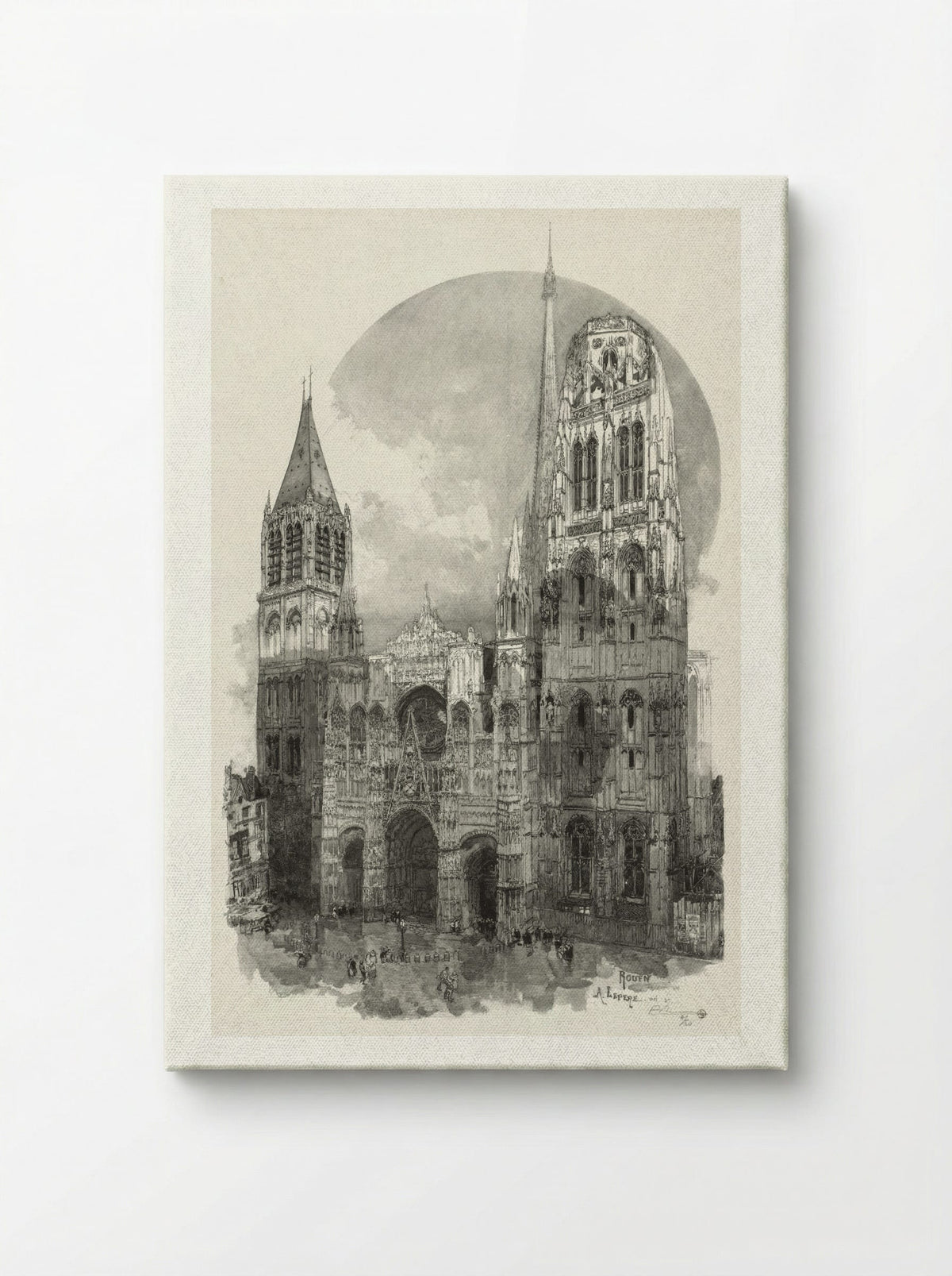 Rouen Illustré: Le Palais de Justice - Auguste Louis Lepère - Canvas