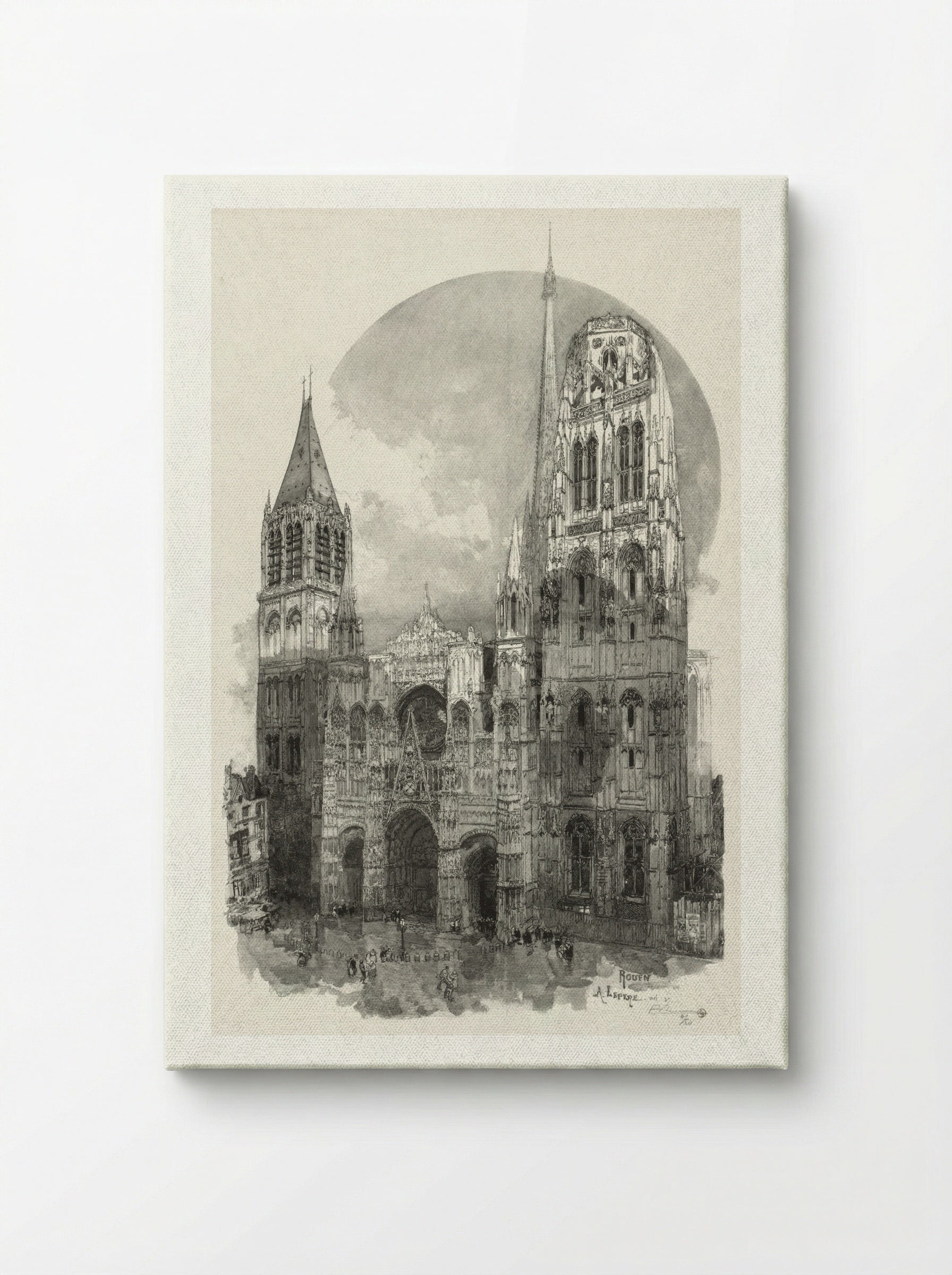 Rouen Illustré: Le Palais de Justice - Auguste Louis Lepère - Canvas