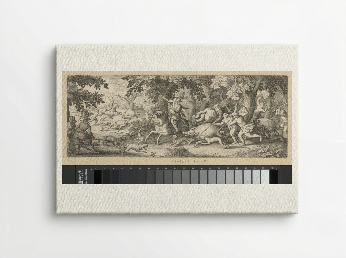 Zwijnenjacht (Boar Hunt) - Claes Jansz. Visscher (II) - Canvas