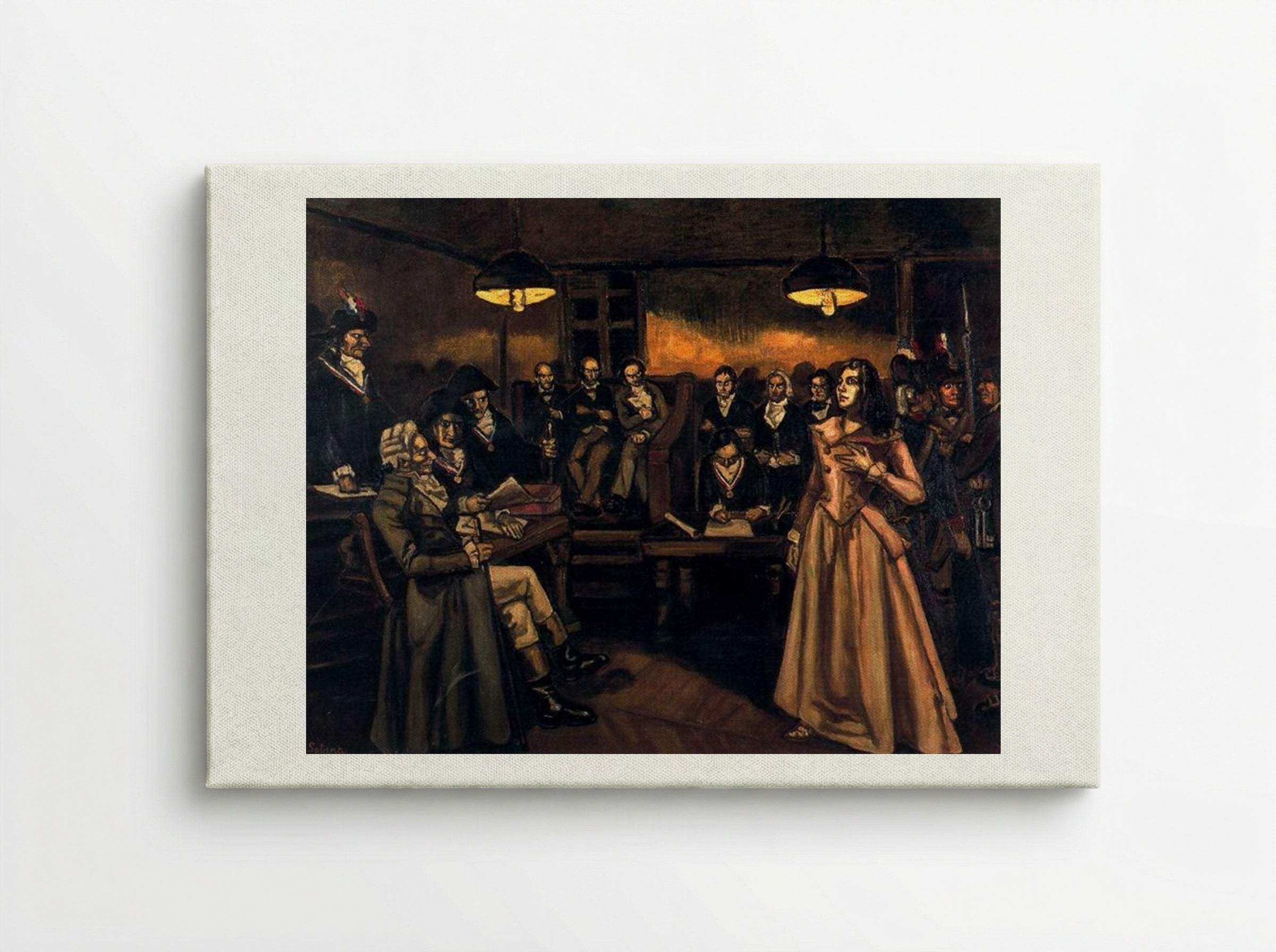 The Trial of Madame Roland - José Gutiérrez Solana - Canvas